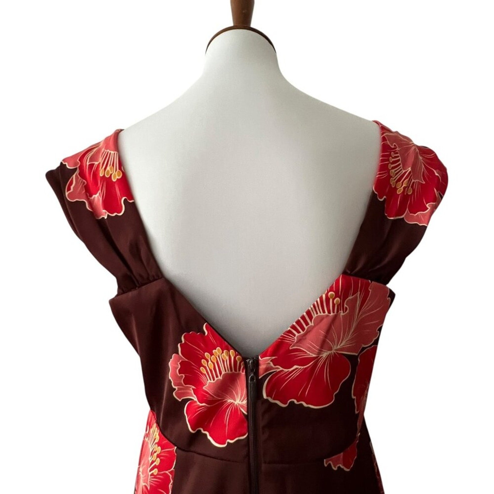 Formal Dress 12 Y2K Large Tropical Maxi Hawaiian Long Fall Wedding Guest Cruise