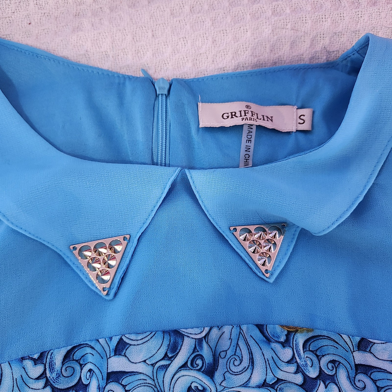 Grifflin Paris Dress Sz S Blue