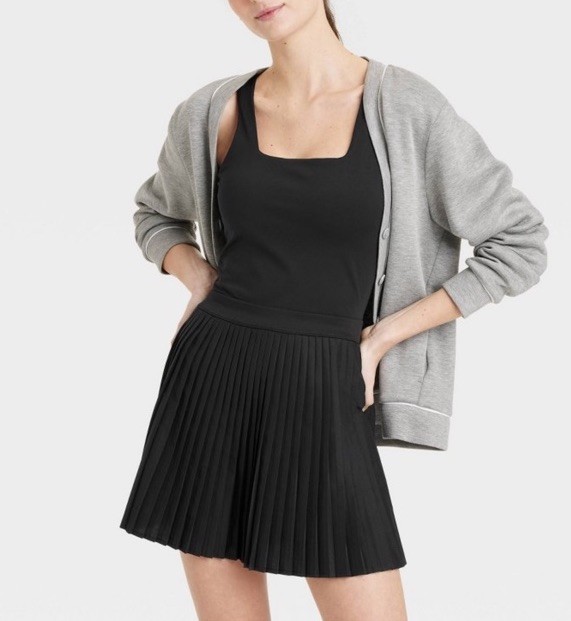 Women’s All In Motion Sleeveless Active Mini Dress Black Size M Retail $35 NWT