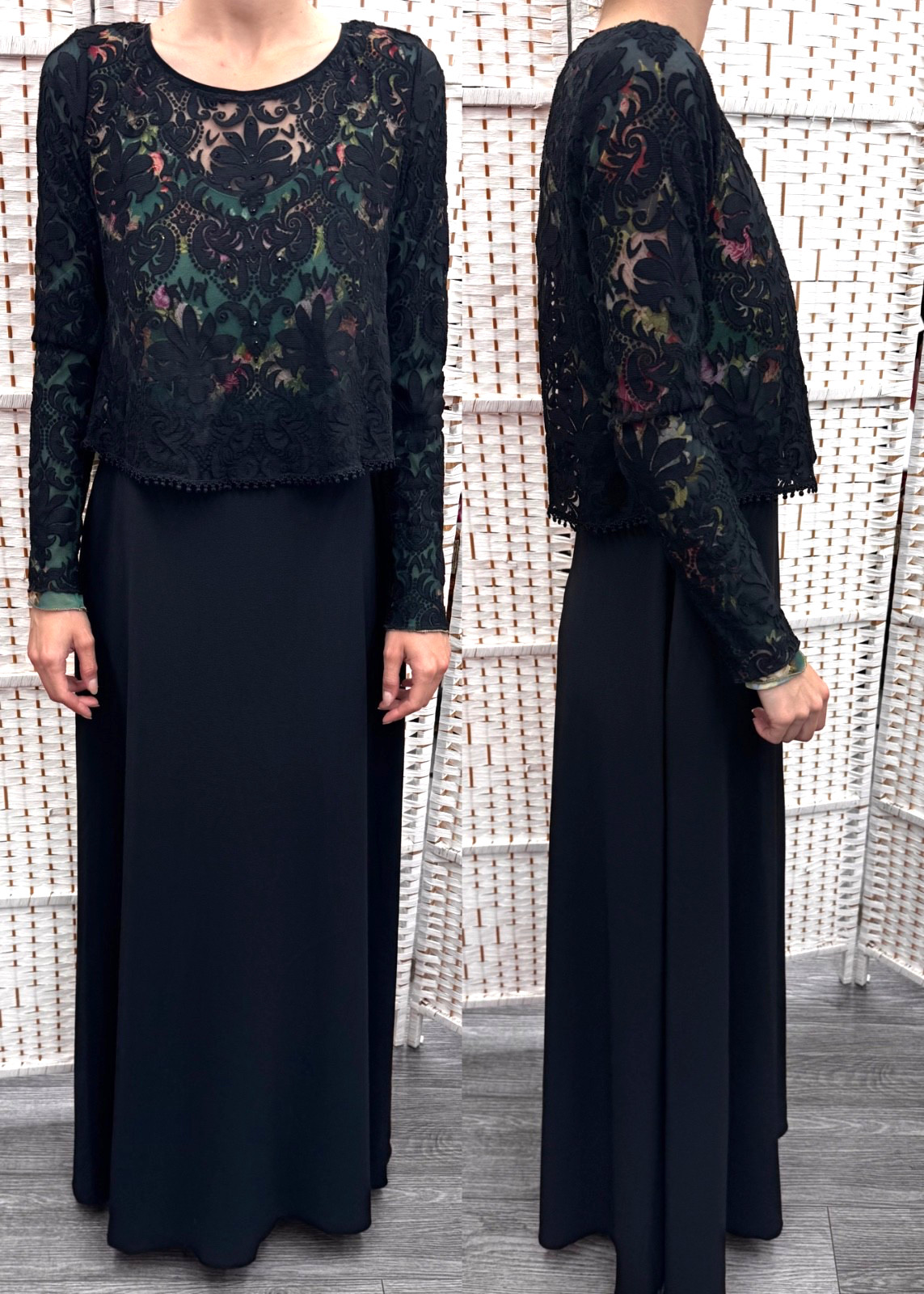 Michal Negrin Elegant Full length Floral dress Size – 38 – NWT