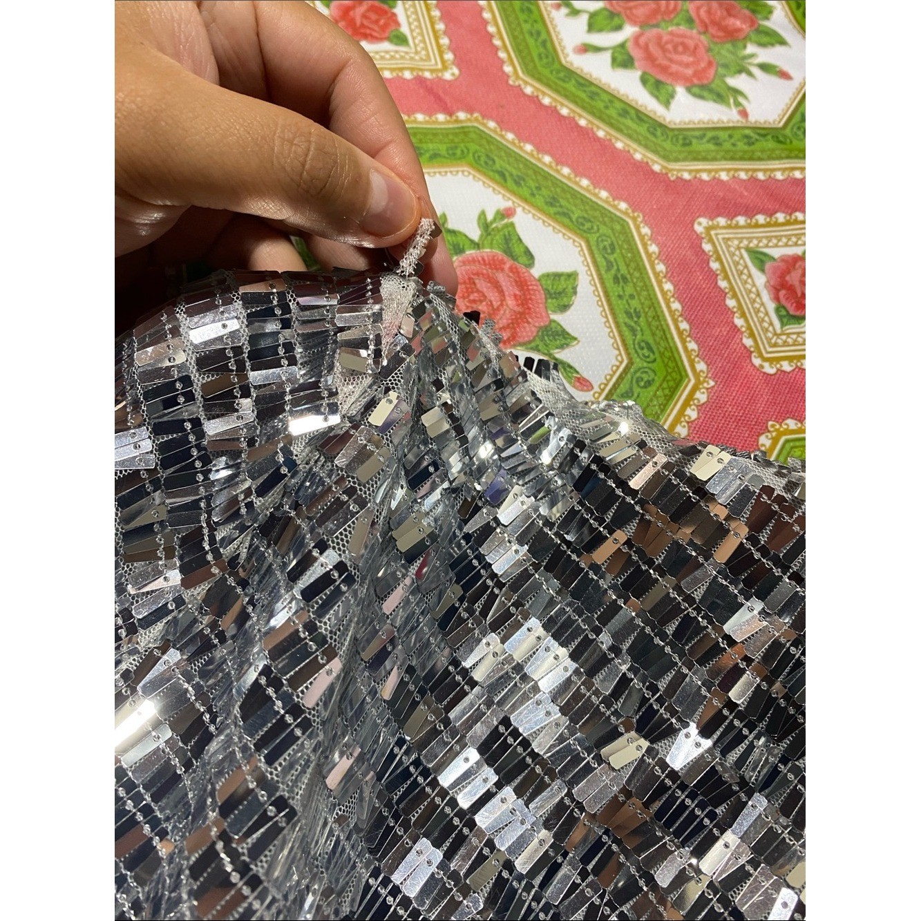 Simon Miller Sequin Sculpty Dress Silver Maxi Long Sleeve Size 0