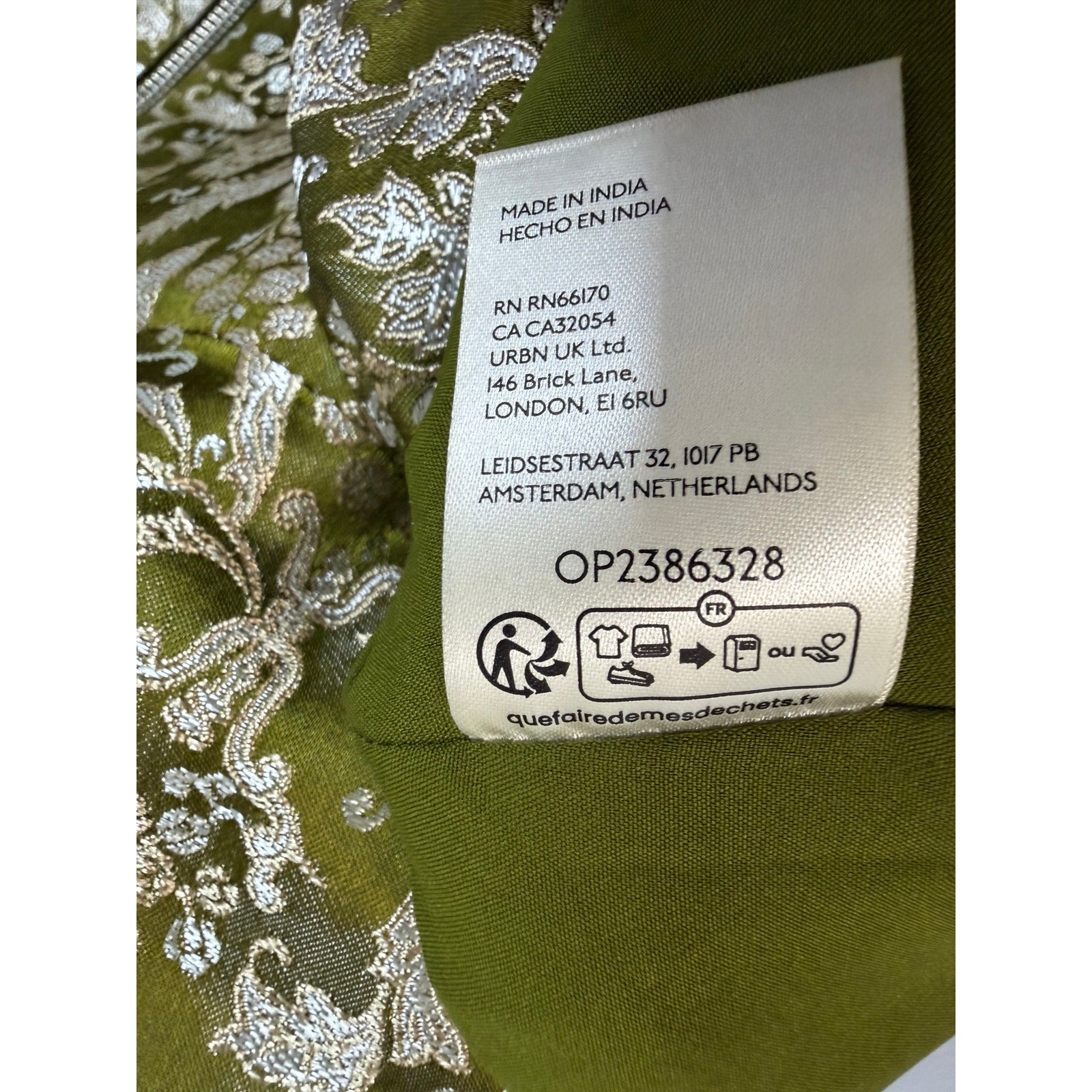 Maeve Sleeveless Brocade Shift Mini Dress Cocktail Green Gold Women’s 1X New