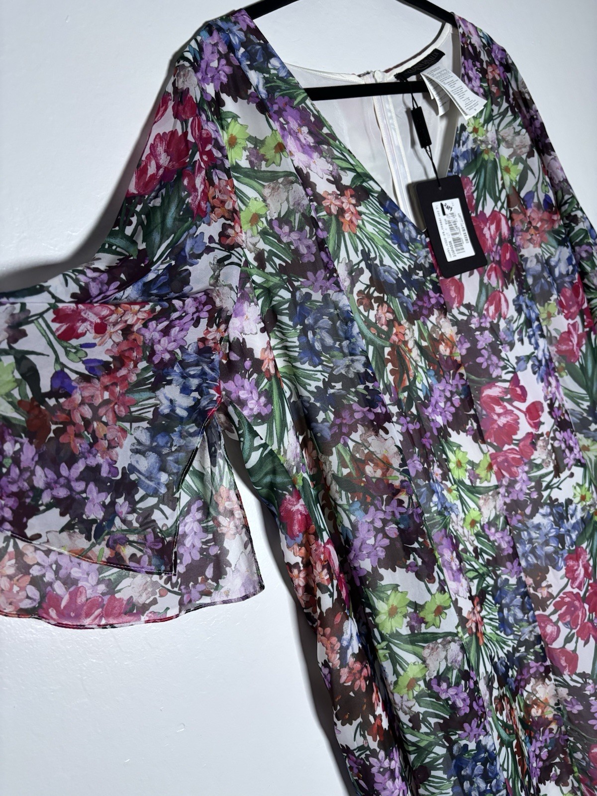 Marina Rinaldi Floral Short Sleeve Midi Dress NWT Size US 24W $885 NEW