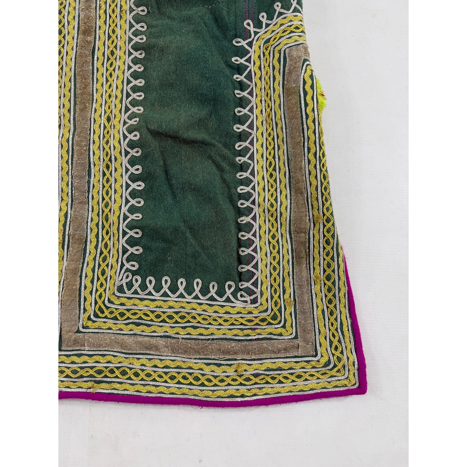 Vintage Afghan Embroidered Tribal Wool Ethnic Chapan