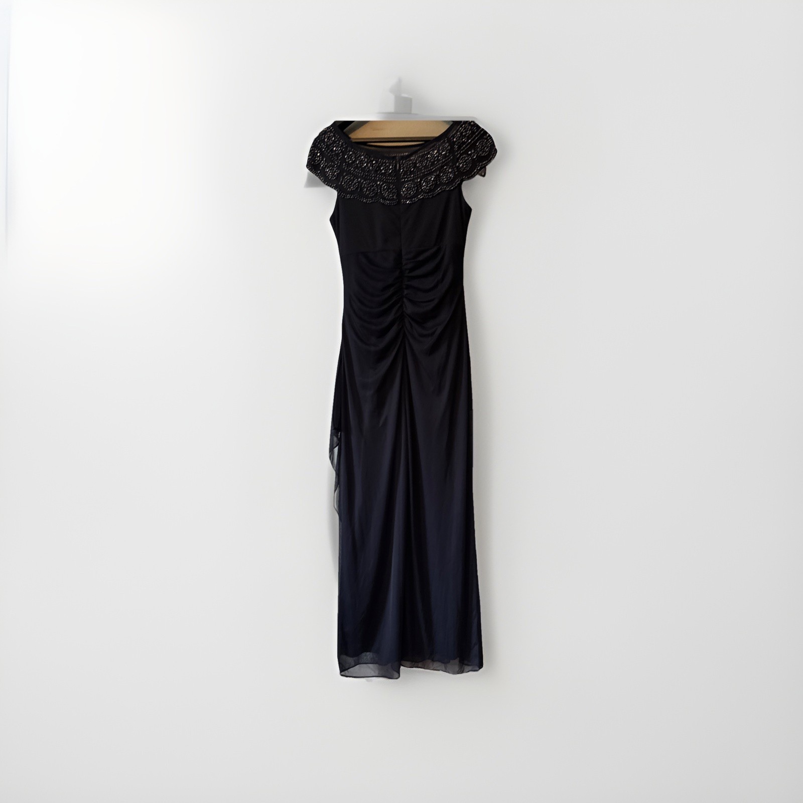 MSK beaded full length sleeveless formal dress, Size 10 Blue Mother Of The Bride