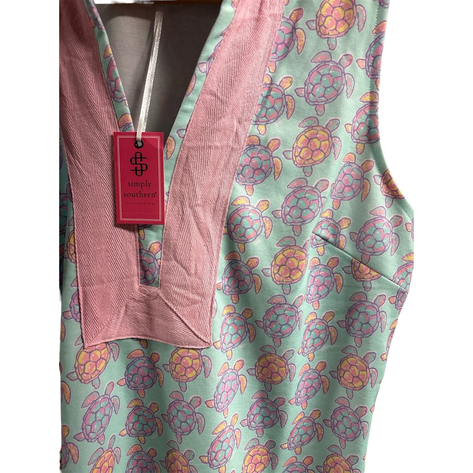 Simply Southern Tunic Turtle Sleeveless Dress NWT | Size Medium