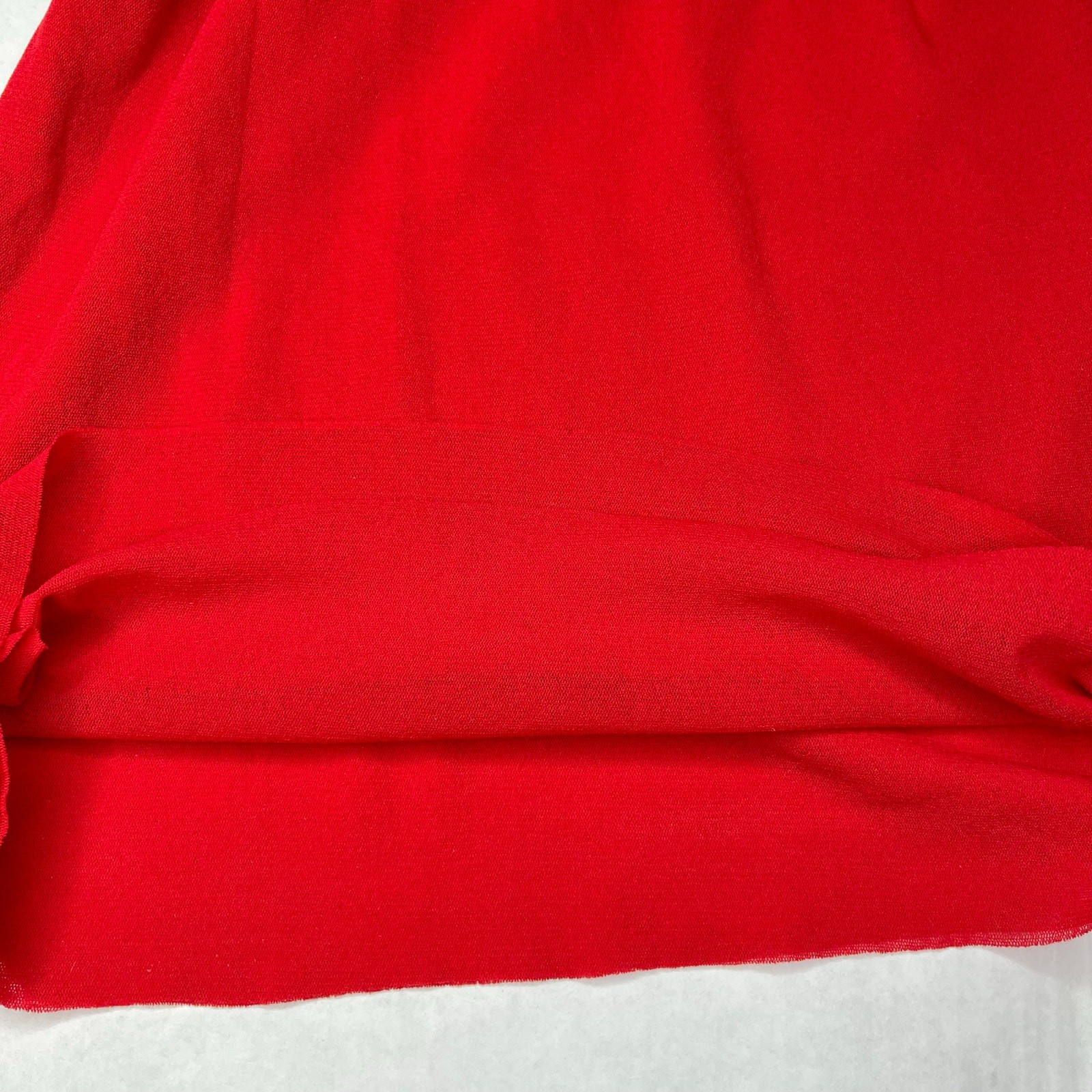 Fuzzi Long Sleeve Solid Lace Dress Midi size Large Red Bodycon