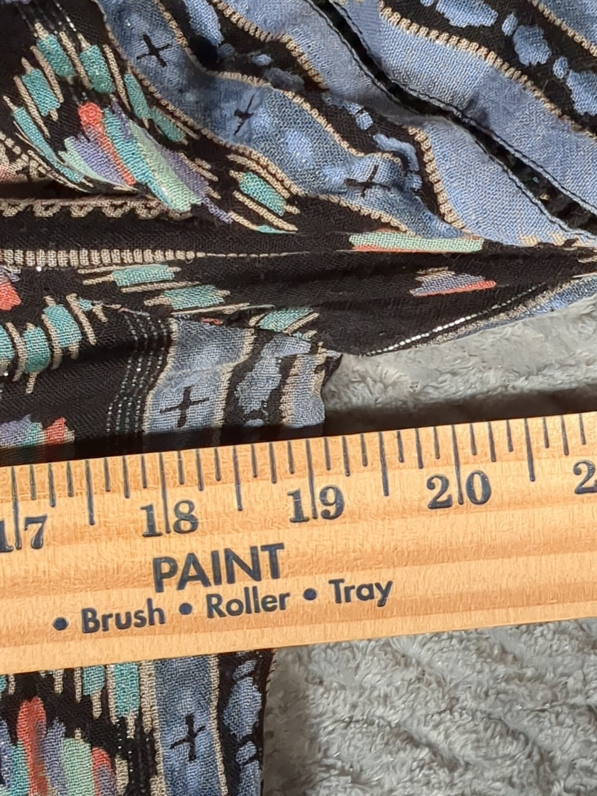 Holding Horses Anthropology Women’s Southwest Print Dress Ruffle Tassles XS Blue