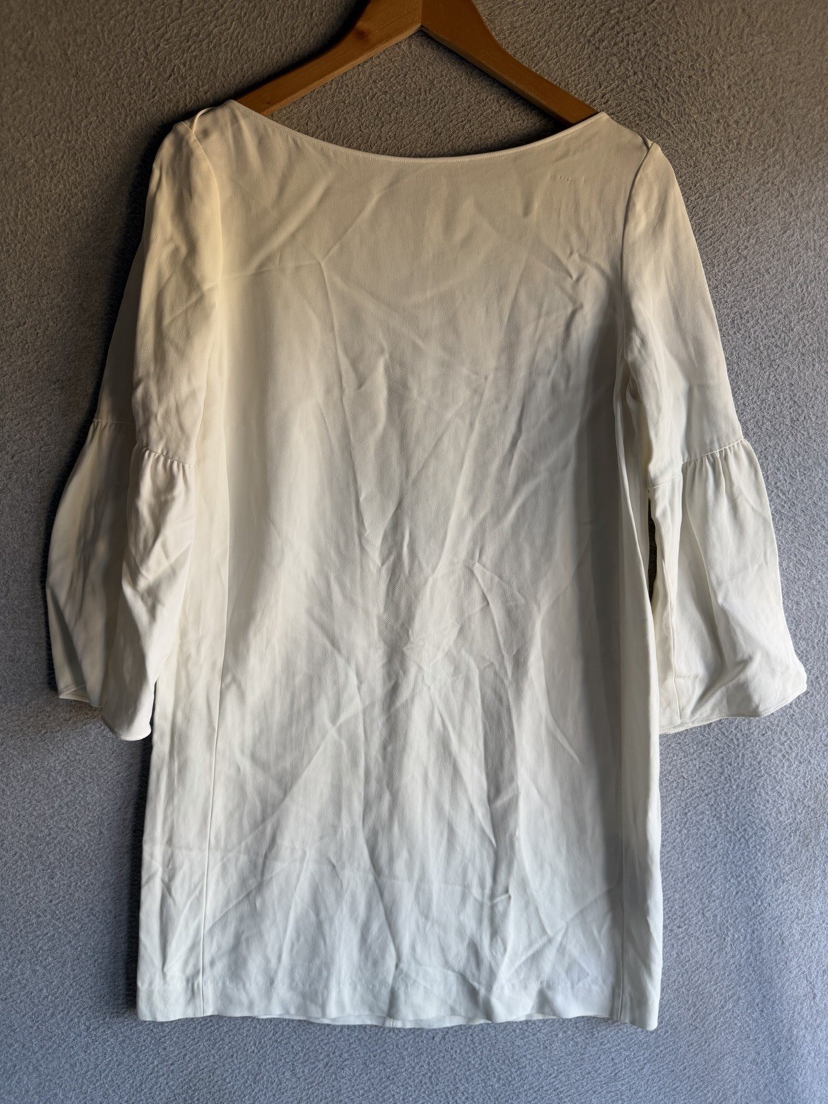 Massimo Dutti Shift Dress Women 8 White Classic Minimalist Casual Date Cocktail