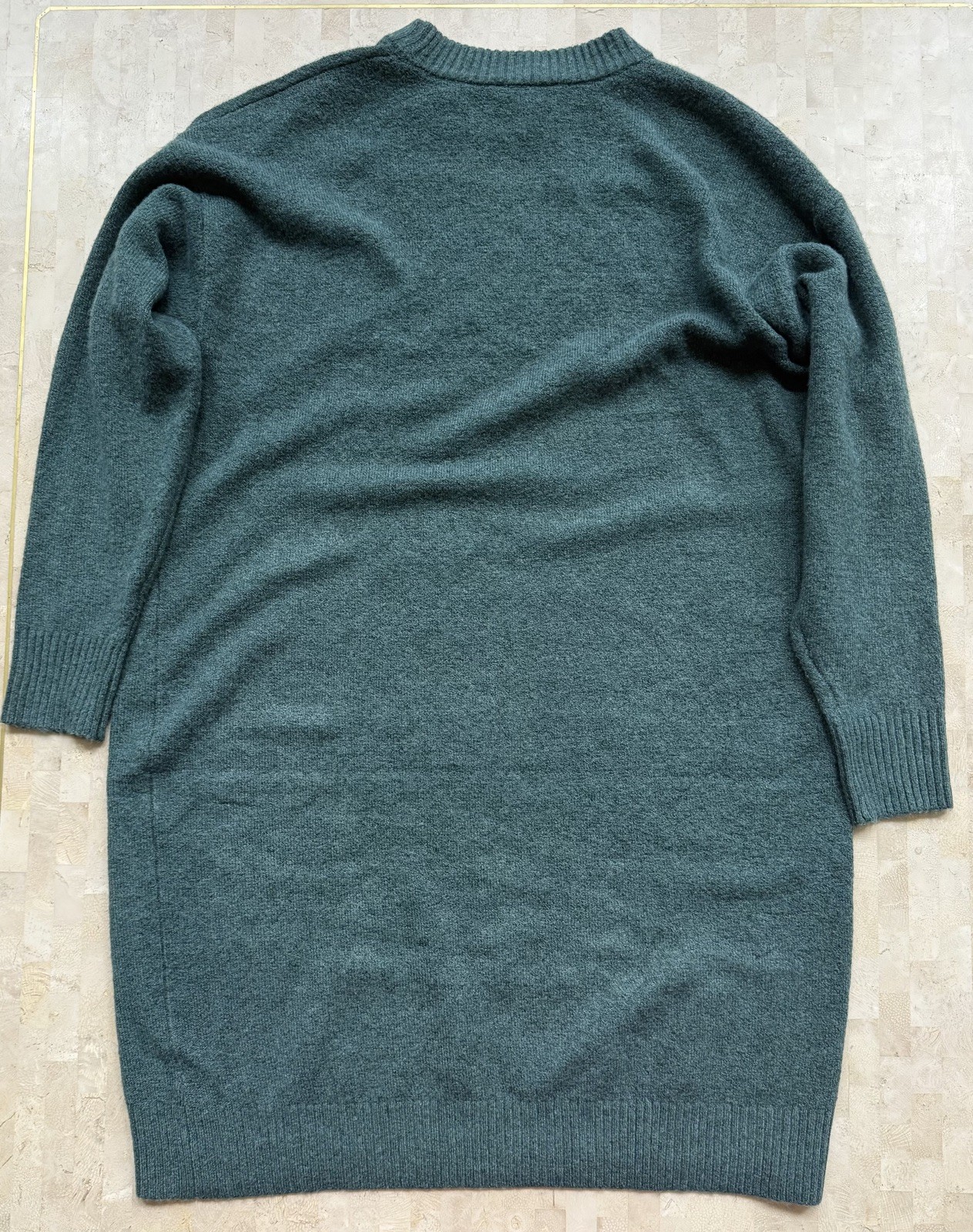 Oversized Sweater Dress By Double Zero Size L Green Cozy Fuzzy NWT $45