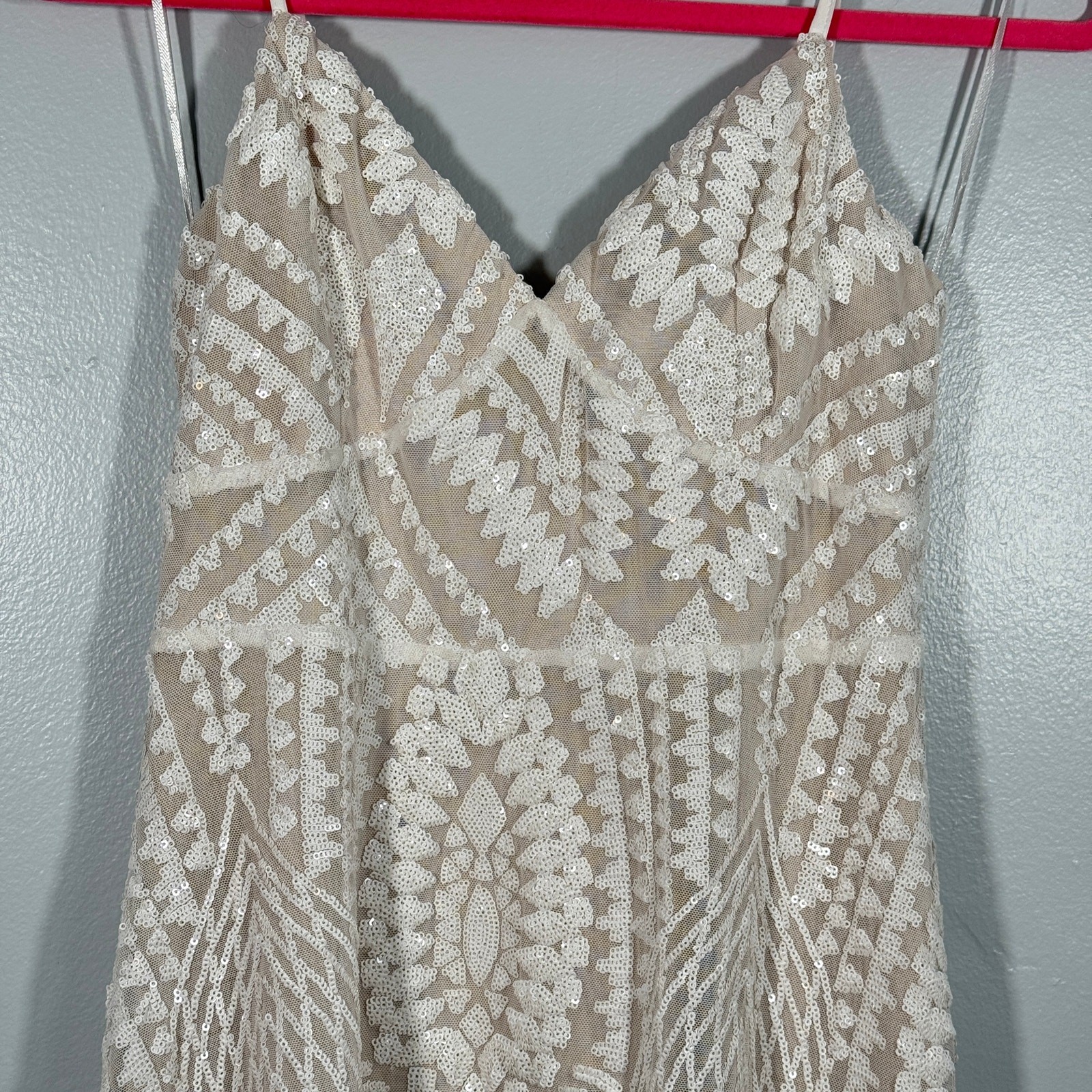 Superdown M Embellished White Lace Tiff Mini Dress Bridal Sorority Formal