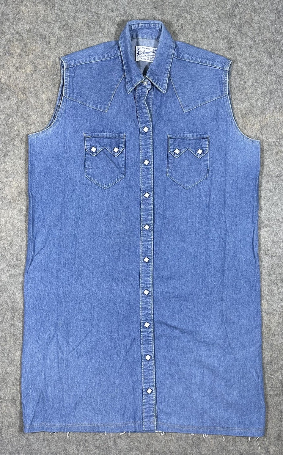 Rockmount Ranch Wear Denim Dress Women’s 16/18 Vintage Pear Snap Western Cowboy
