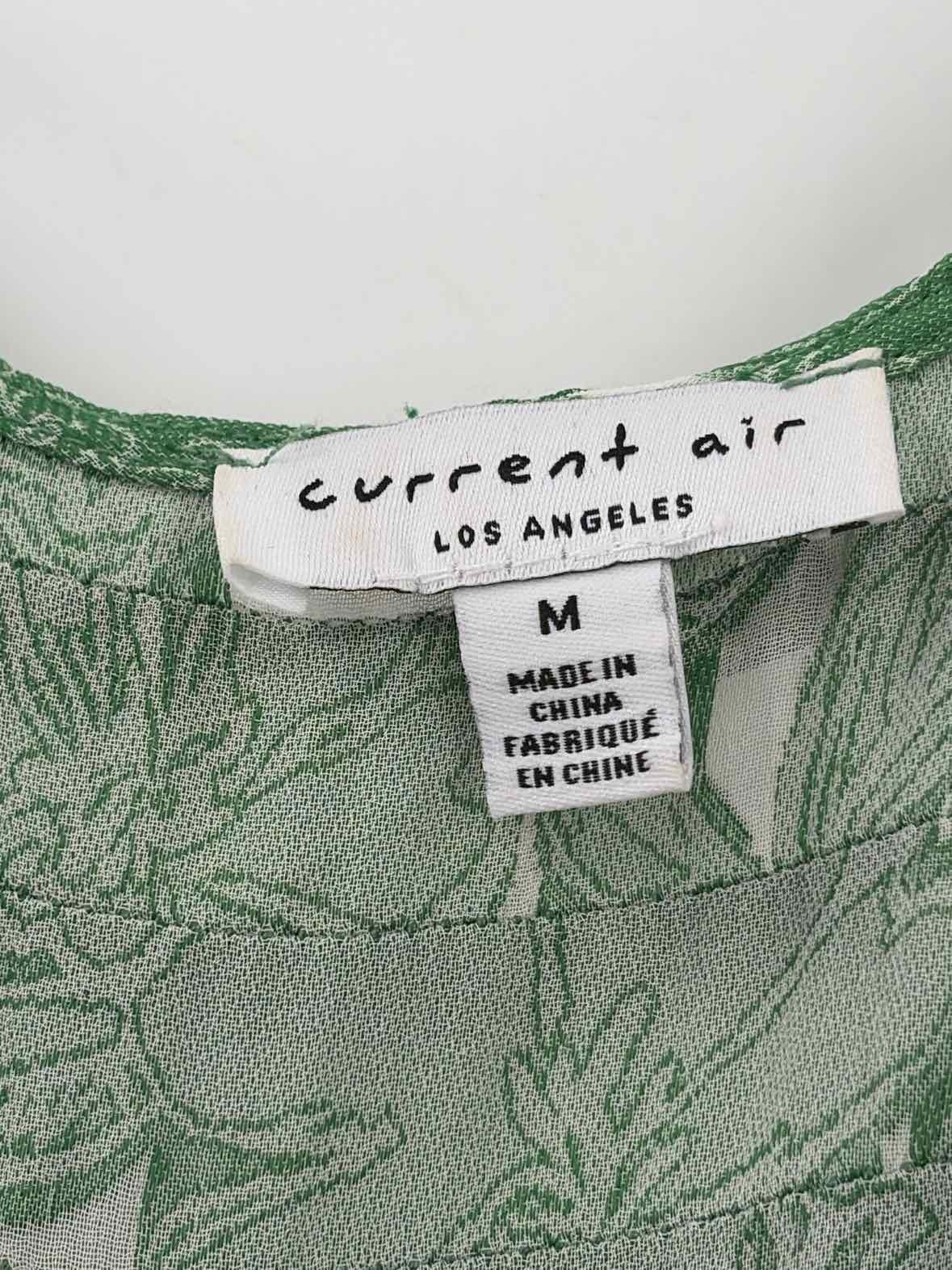 Pre-Owned Current Air Green Size Medium Floral Maxi Sleeveless Dress