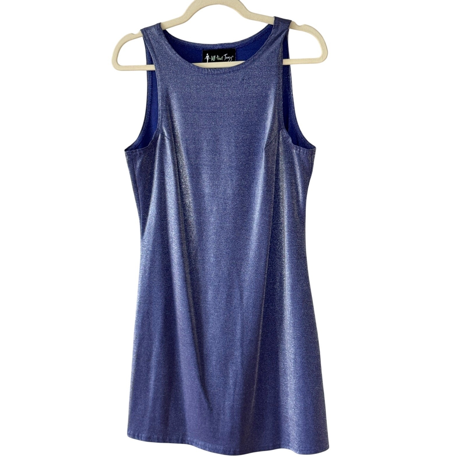 VTG 90s Purple Blue Shimmer Tank Shift Dress Sex And The City Carrie Bradshaw M