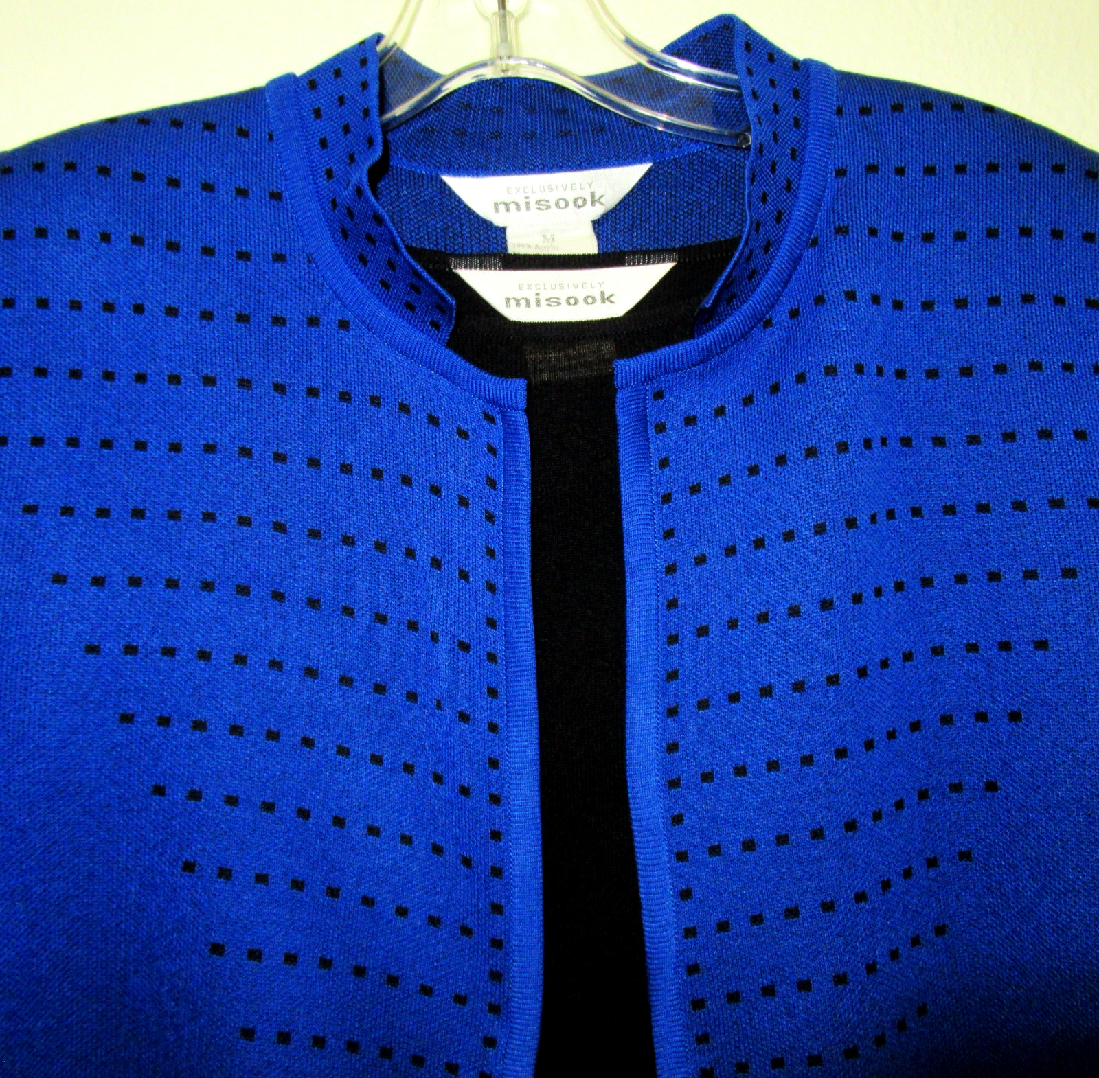 MISOOK Black Classic Dress with Short Sleeves, M, & Blue & Black Jacket, M