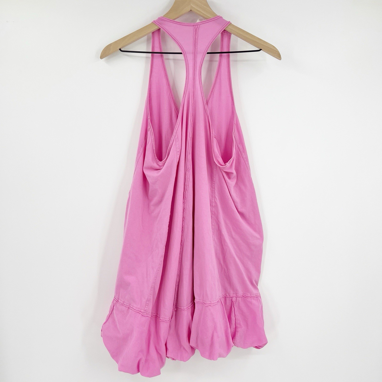 Daily Practice by Anthropologie Pink Bubble Hem Dress Size S Oversized Feminine