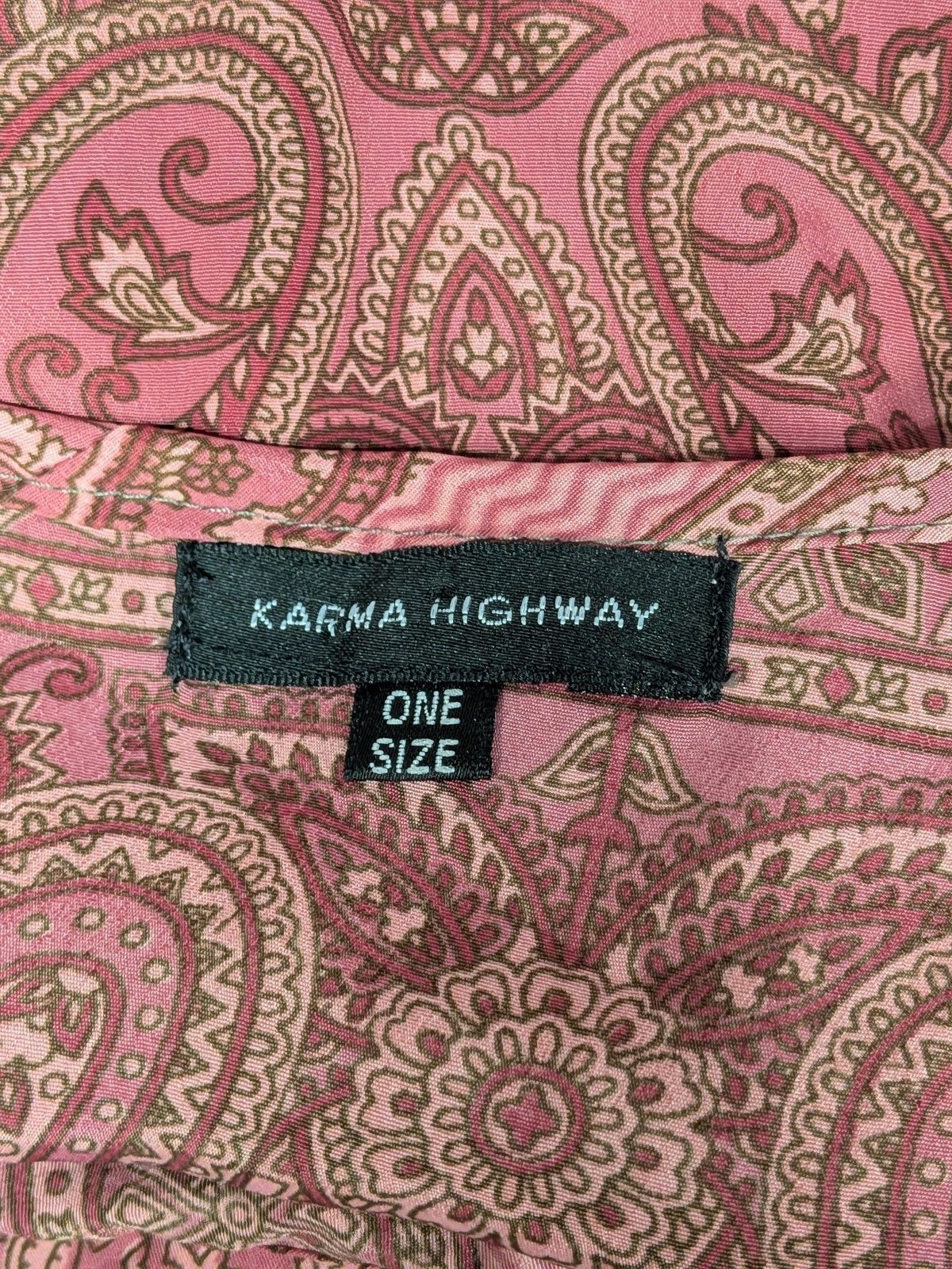 Karma Highway Paisley Wrap Maxi Dress Festival Cottage Ethereal Resort One Size