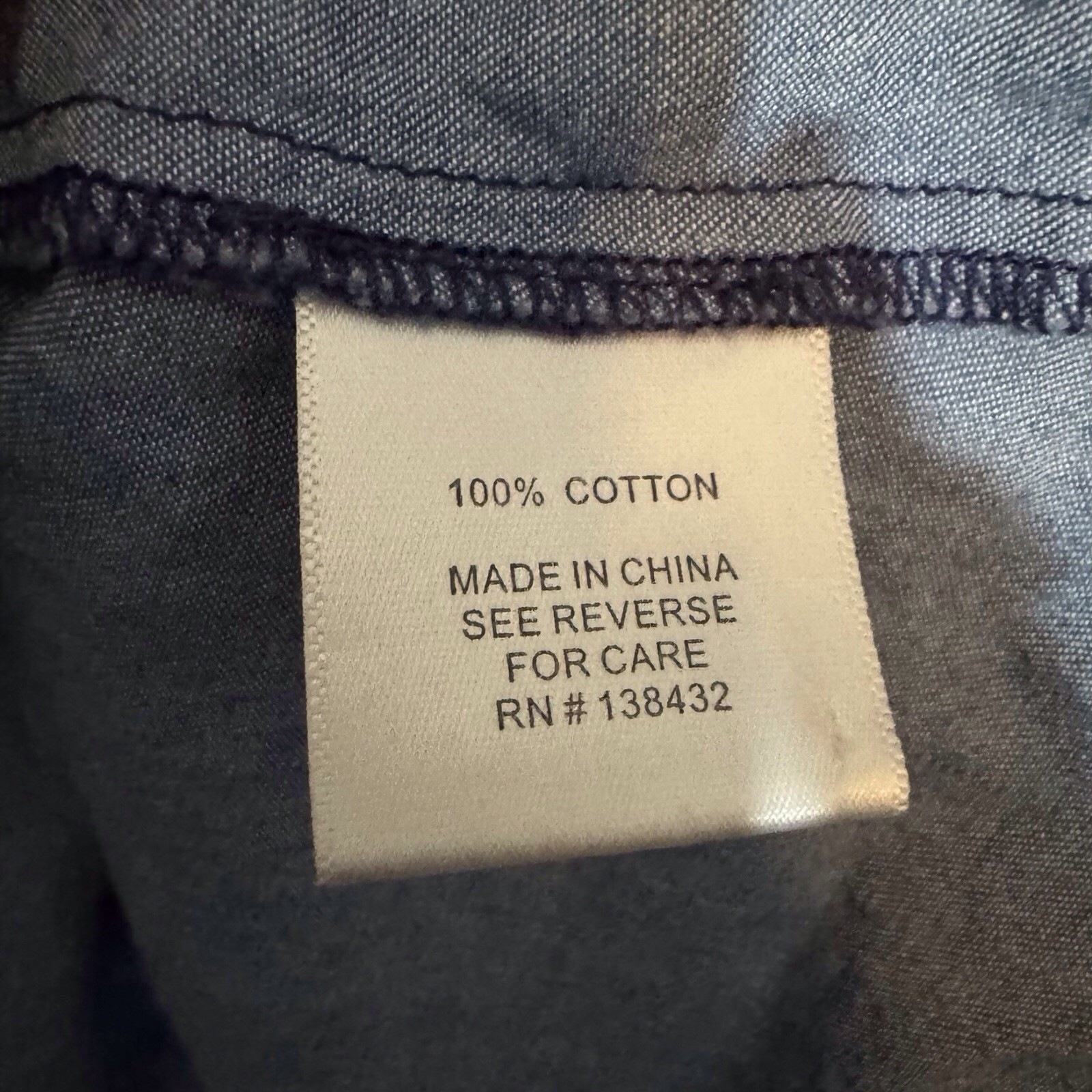 ModCloth Medium Blue Chambray Tropical Leaf Shirt Dress Cotton Button Up Pockets