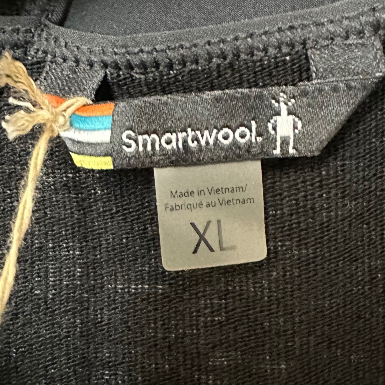 Smartwool Willow Lake Merino Wool Blend Crisscross Back Dress Black Gray XL NEW