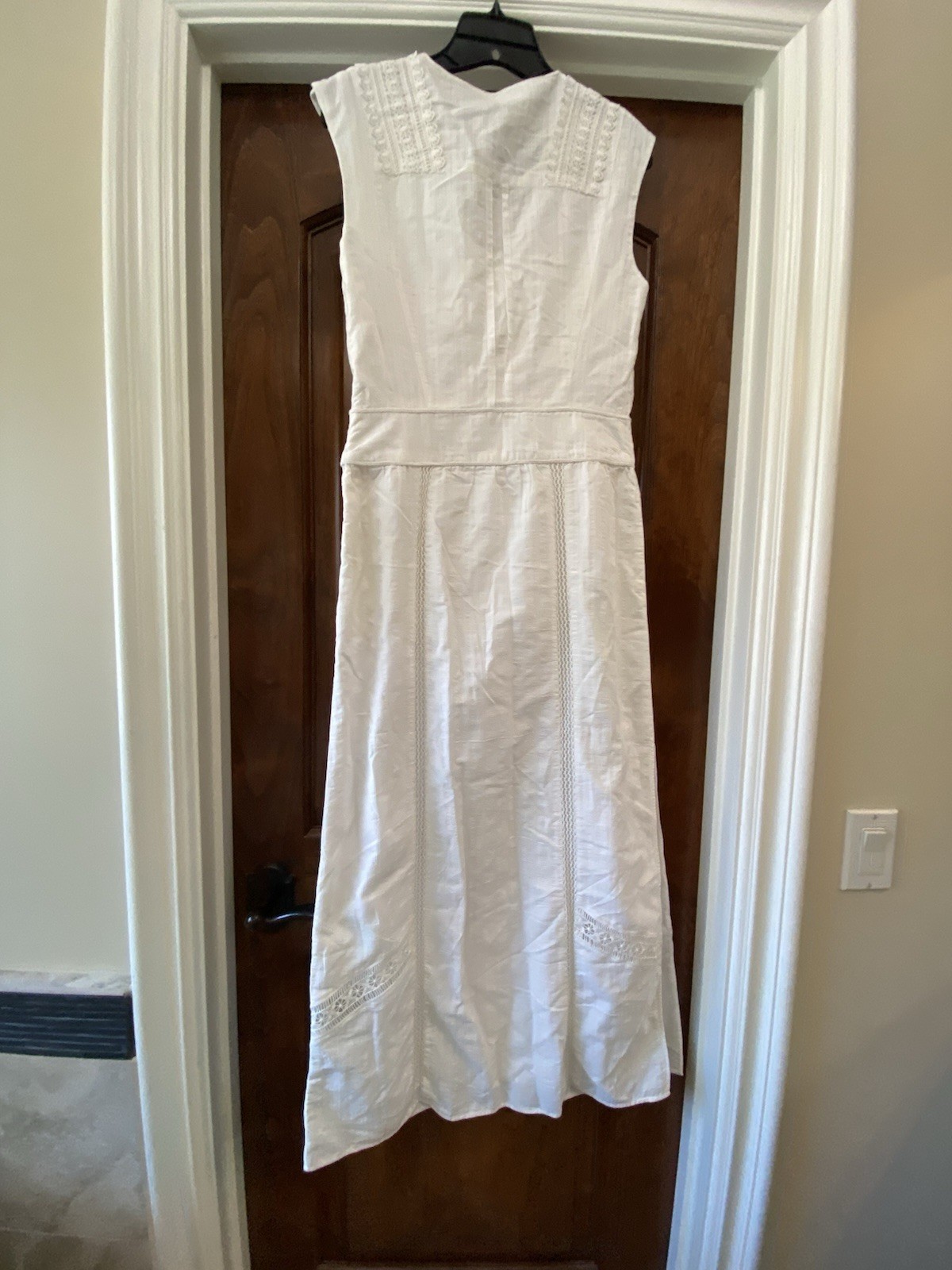 The Kooples Womens Cotton white Eyelet Maxi Dress Fr Sz 2 US 6 New