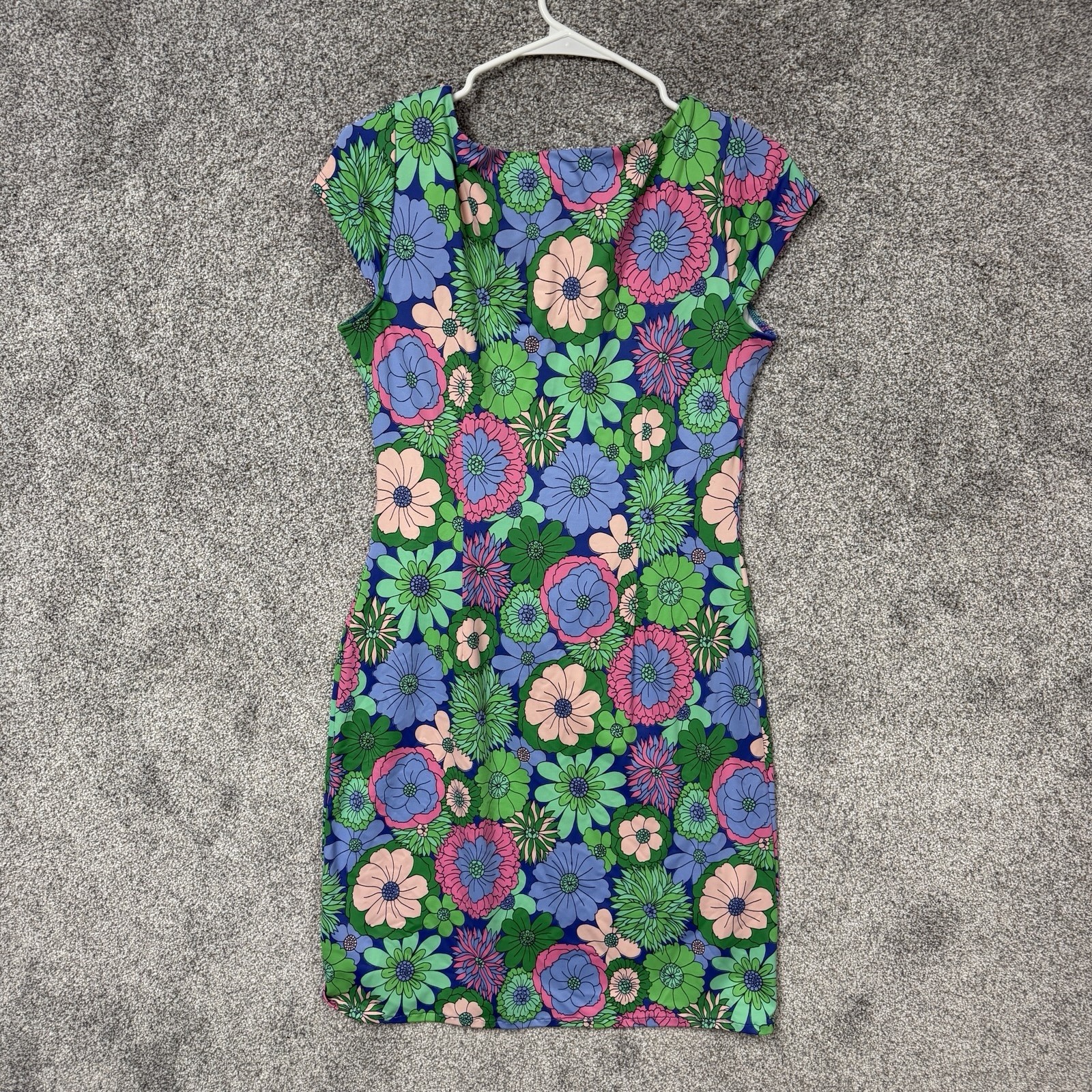 Talbots Dress S Retro 60s Mod Floral Garden Party Classic Church Office Chic