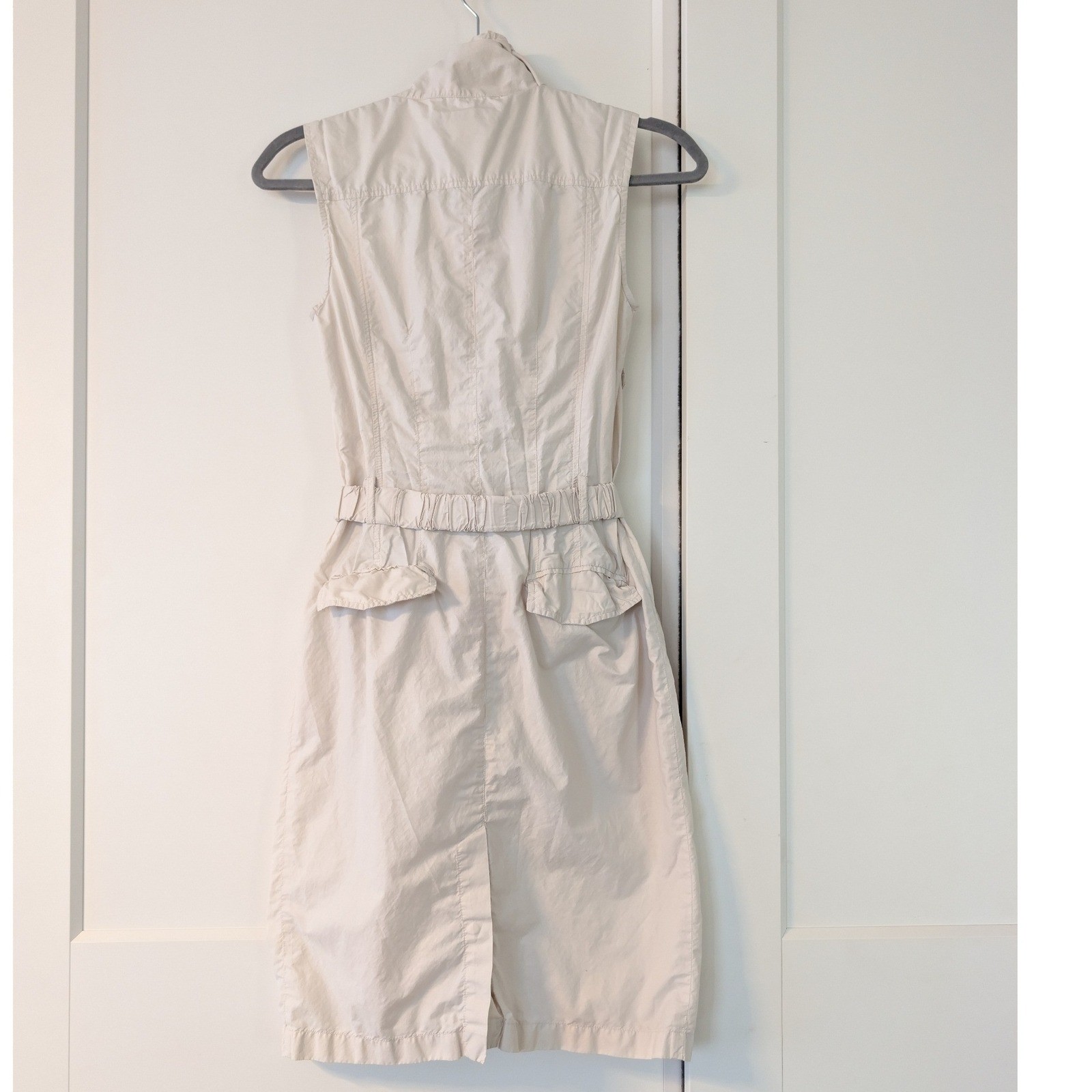 Weekend Max Mara Womens Beige Utility Belted Cargo Dress Size 4 US Safari