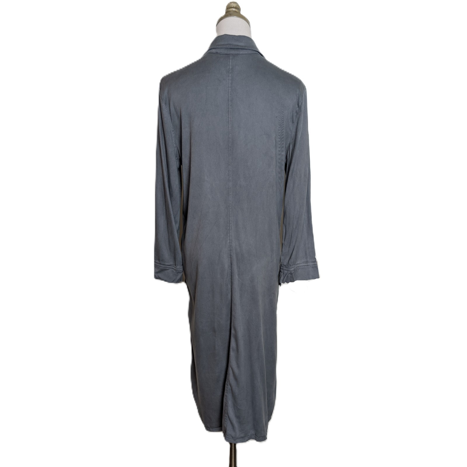XCVI Versatile Hybrid Utility Jacket Dress Sz S Dark Gray Full Zip Cargo Pockets