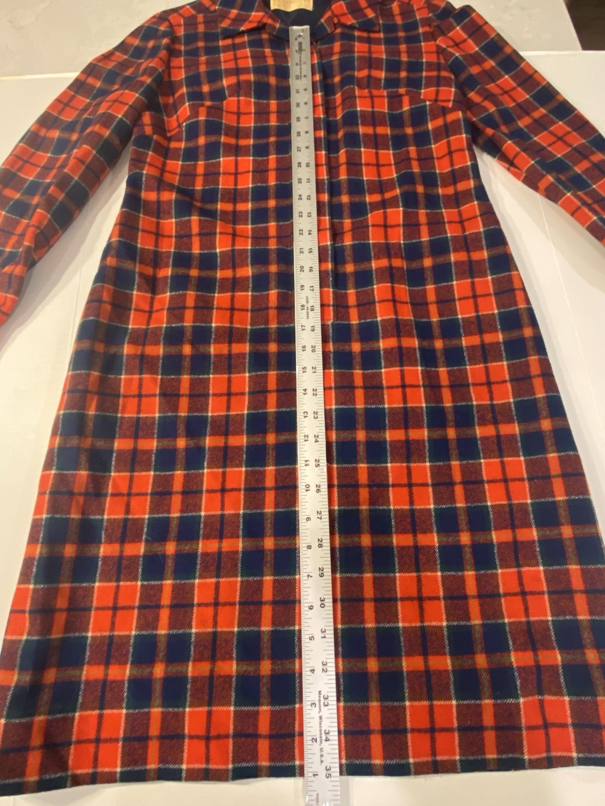 PENDLETON PORTLAND COLLECTION 100% VIRGIN WOOL LONG SLEEVE DRESS