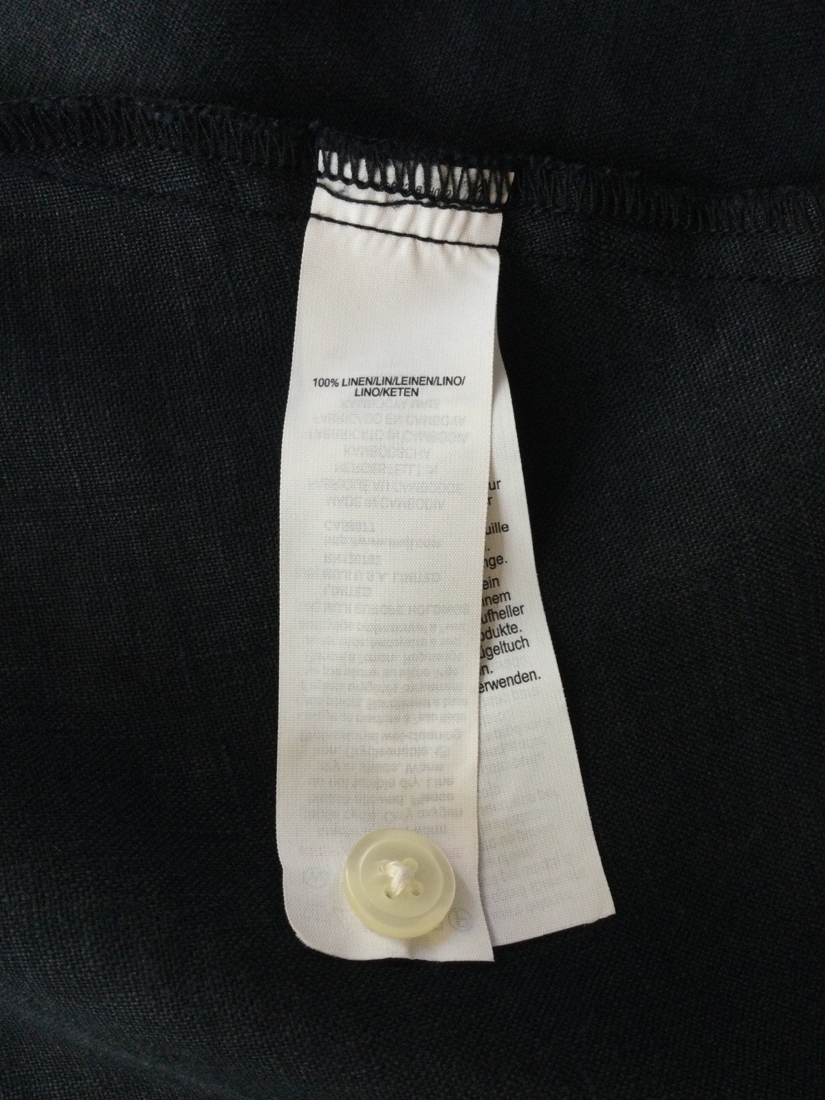 Muji Linen Black Dress Size M