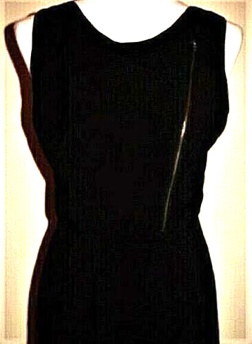 XXI Open Back Sleeveless Dress, Front Zipper, New, M