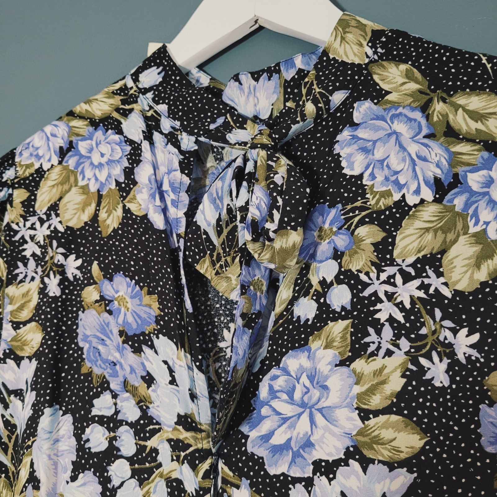 BNWT NEW MISS SELFRIDGE DRESS 10 SHIFT BLUE BLACK FLORAL LONG SUMMER CT900
