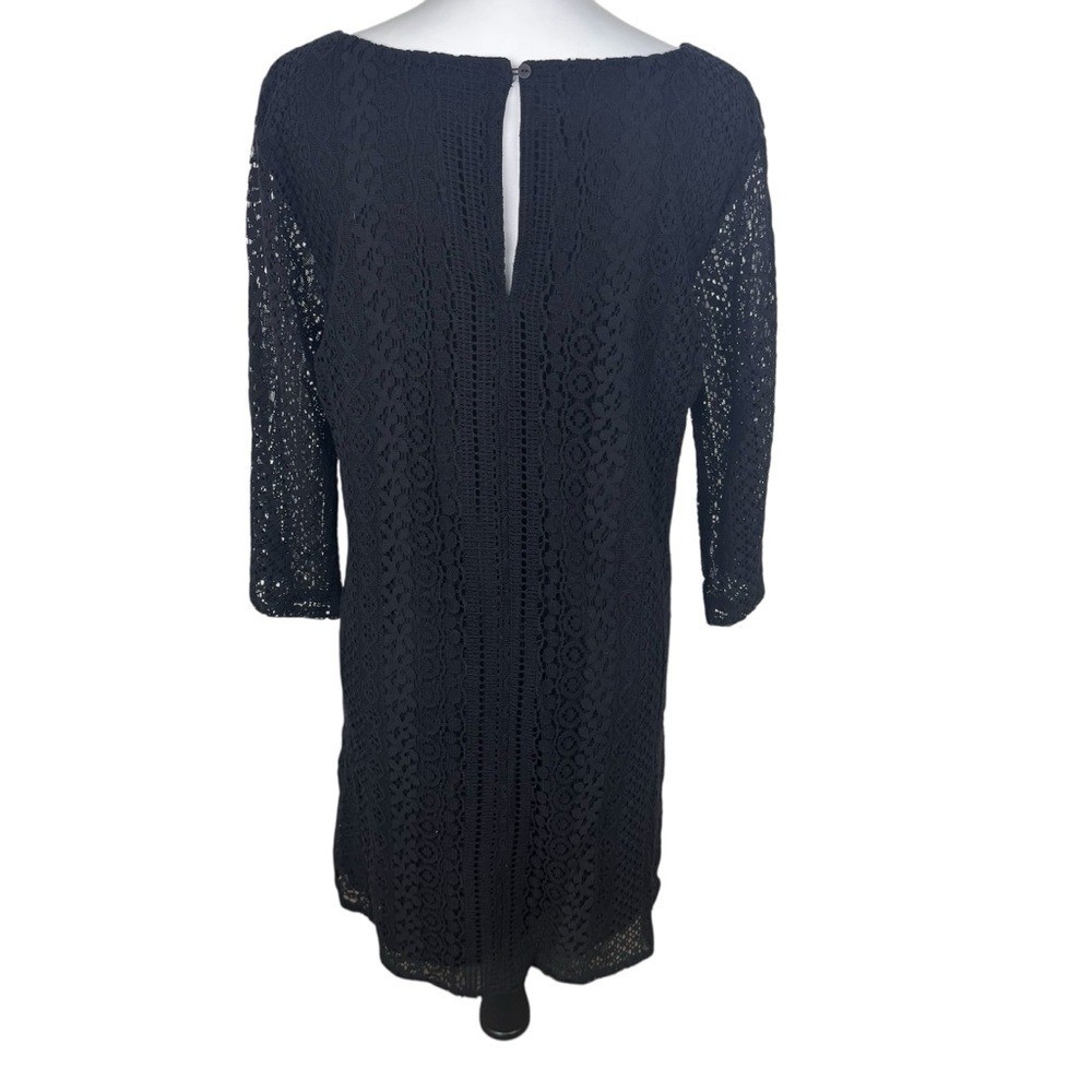 NWT Michael Stars Kaylay Lace Panel Black Dress Size Large