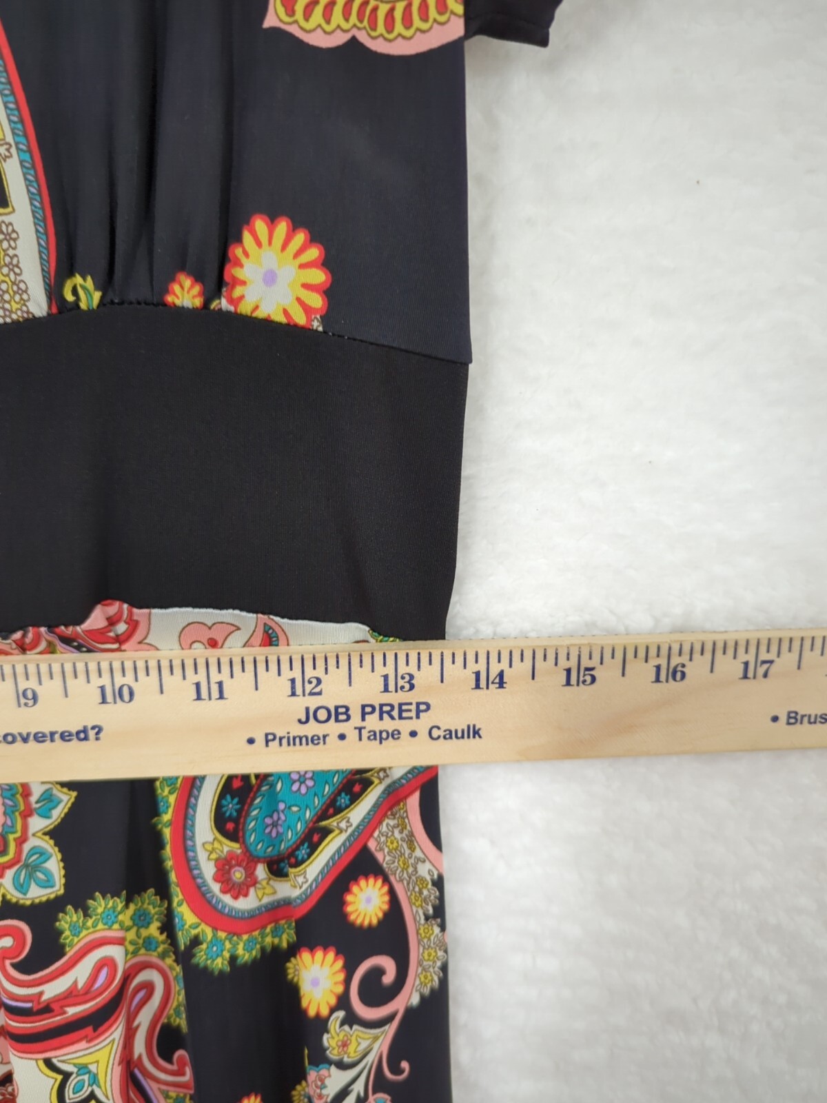Lipstick Summer Dress Black Multicolor Paisley Design Made In USA Juniors Large