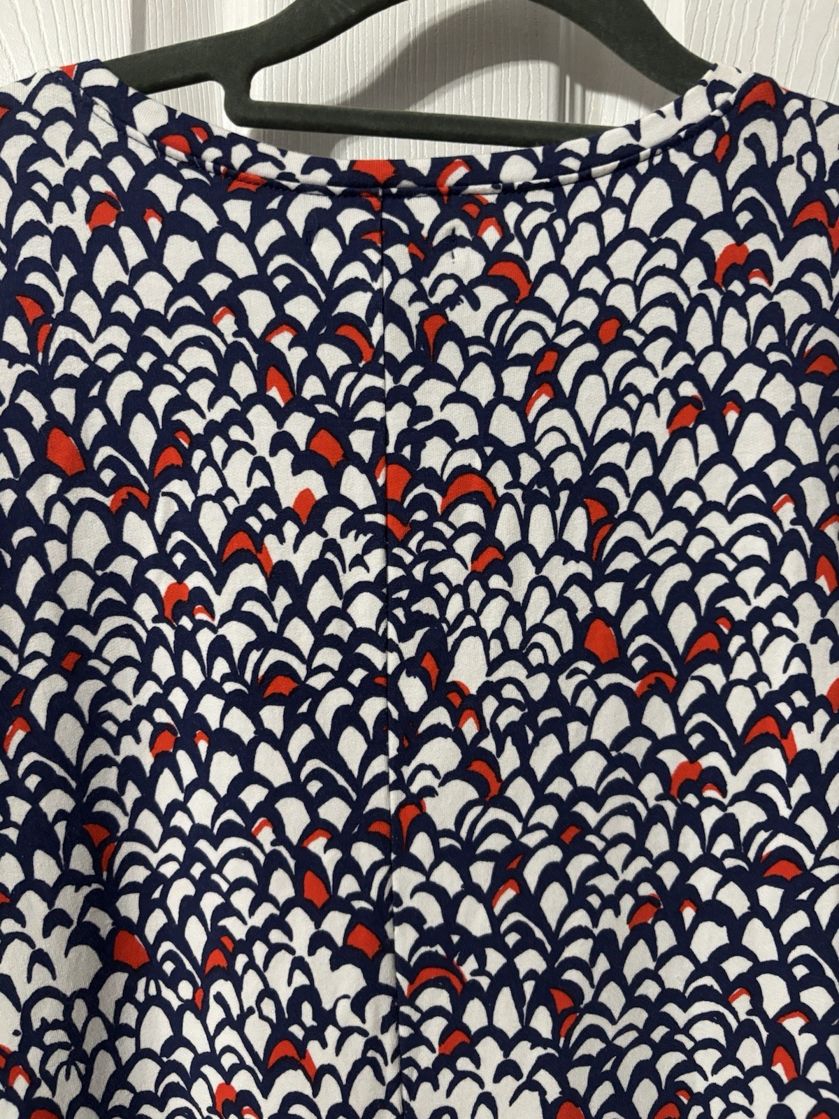 Hatley Martine Dress Sz L Feather Tips A-Line Dress Twist Front Stretch $95