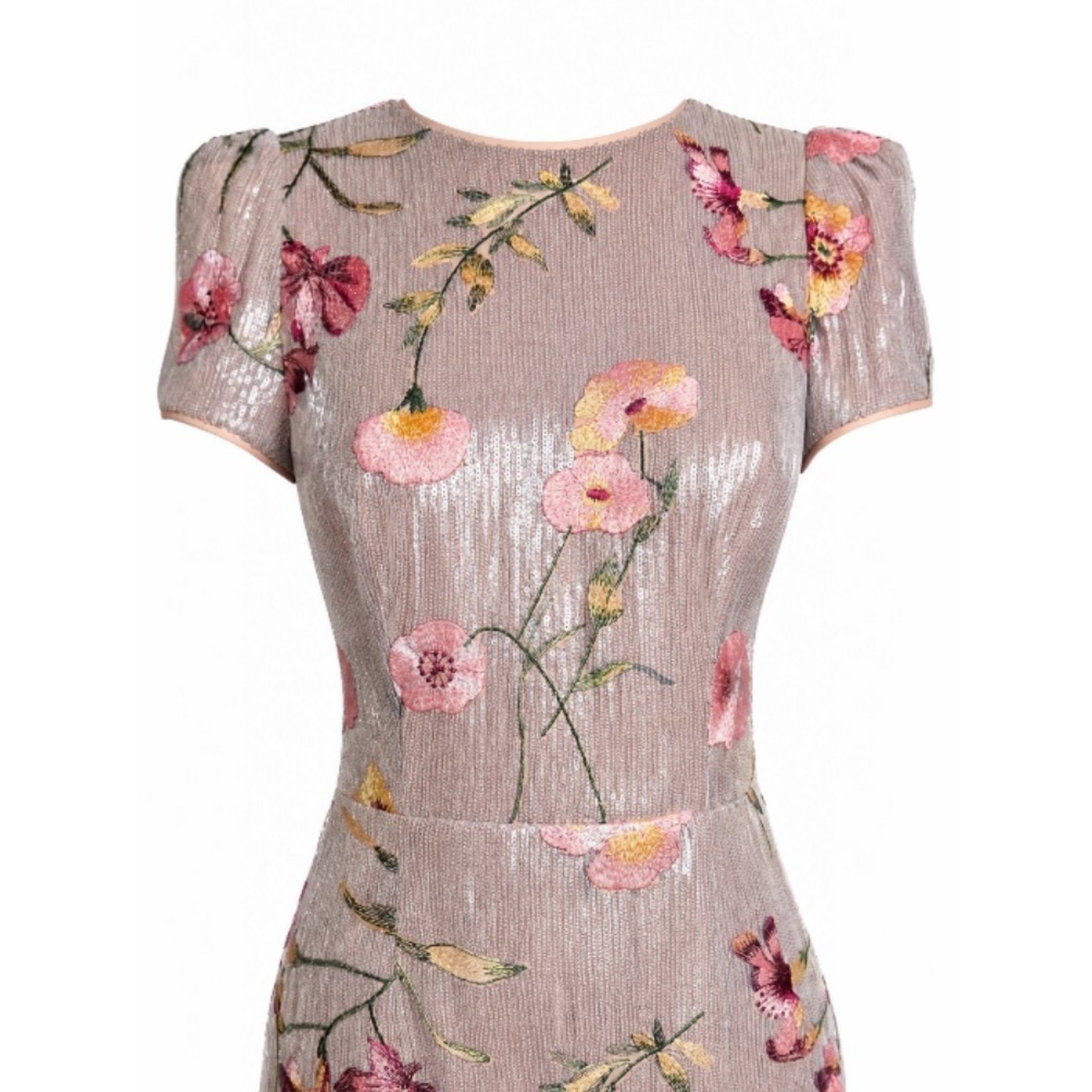 Milly Tahlia Sequin Embroidered Midi Dress Womens 4 Floral NWT MSRP $795