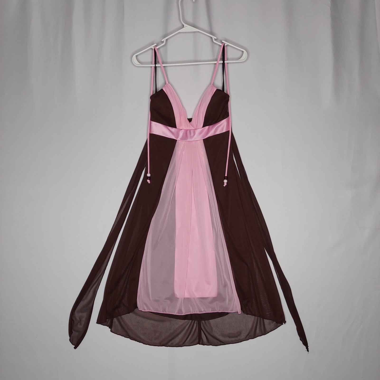 RubyRox Empire Halter Dress Small Vtg 90s Y2K Mesh Fairycore Whimsigoth Grunge