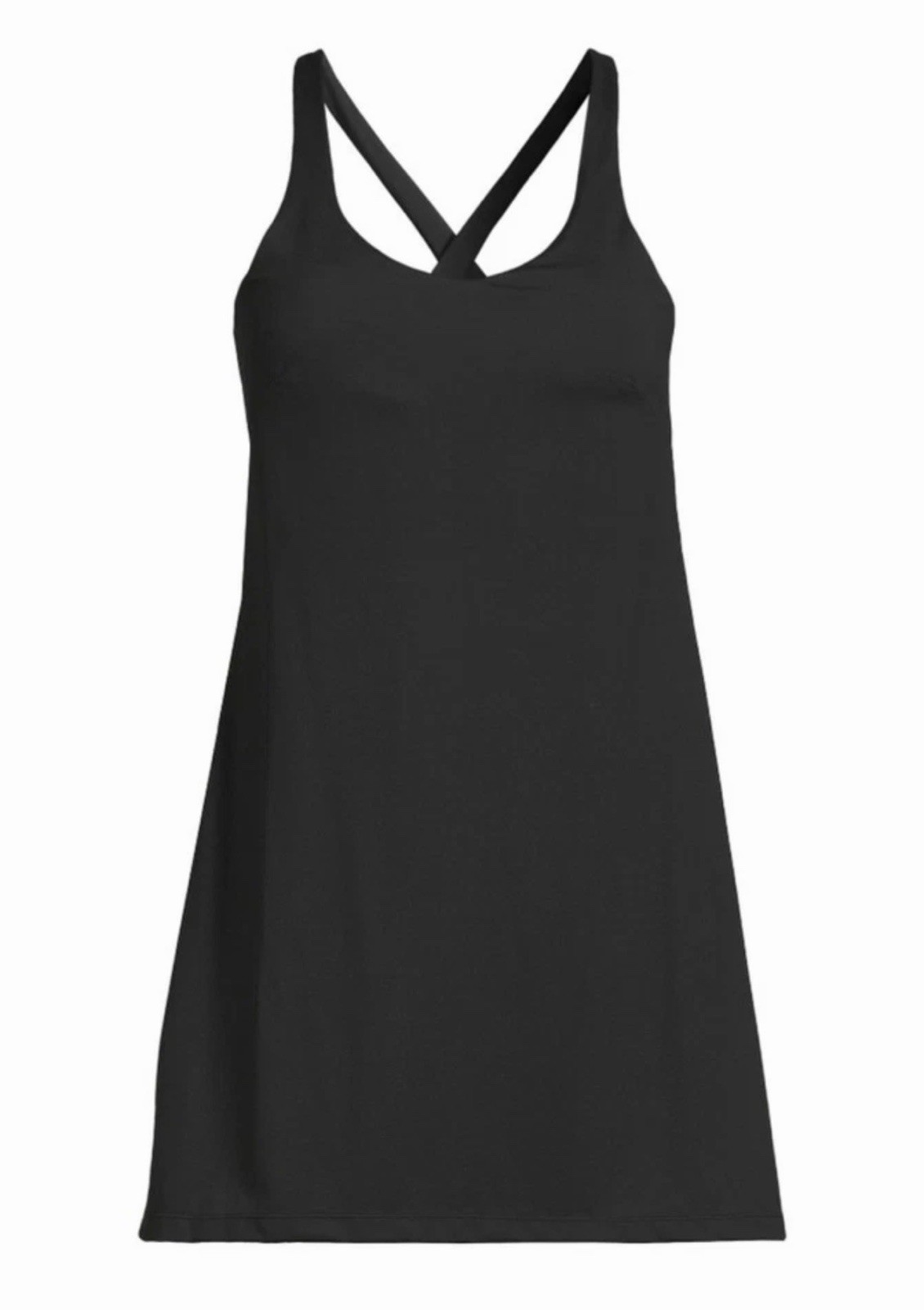 NWT Avia Black Crossback Buttersoft Bra Athletic Active Mini Dress Size M 8-10
