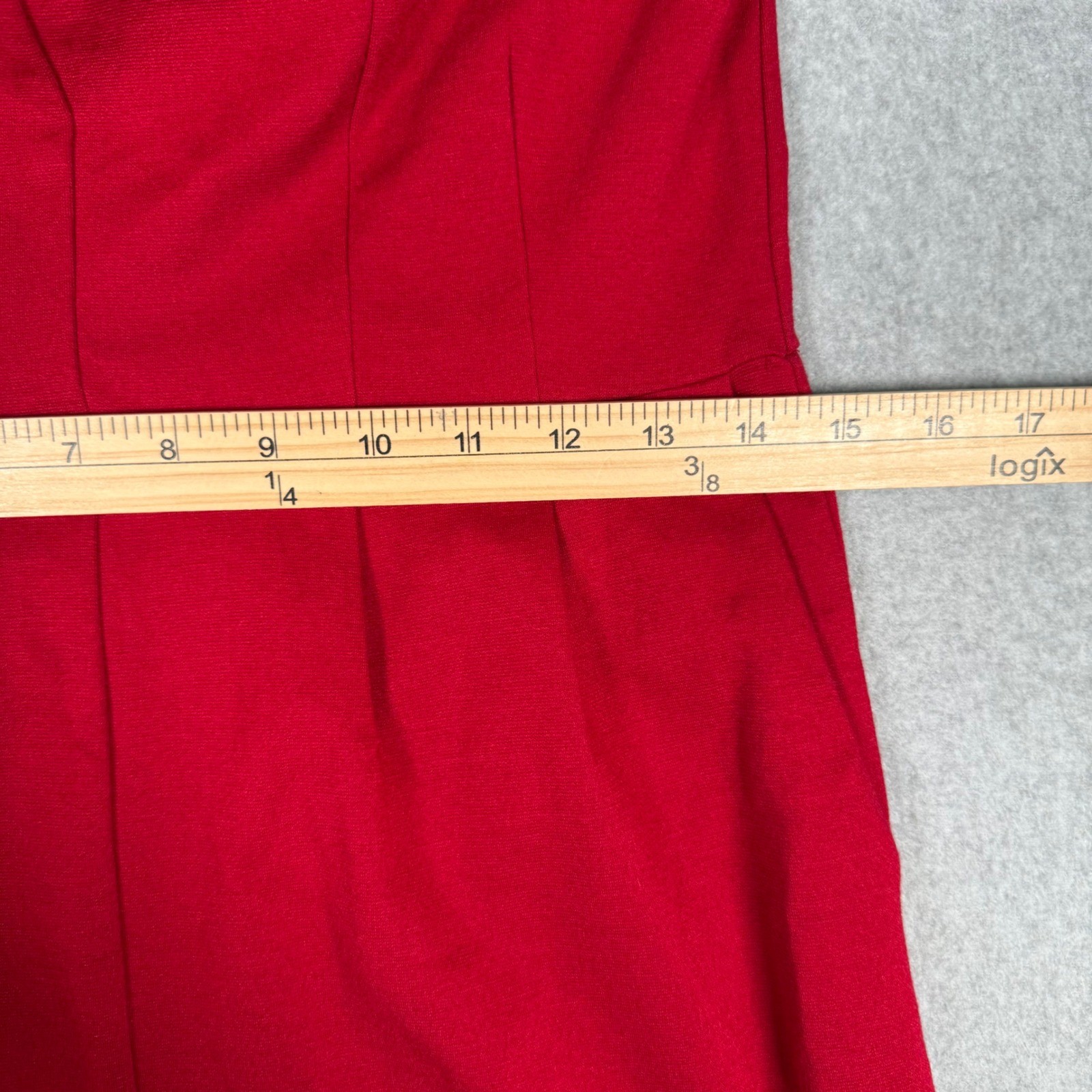 Express Womens Red Strapless Ponte Knit Sheath Cocktail Dress Size M RN 55285