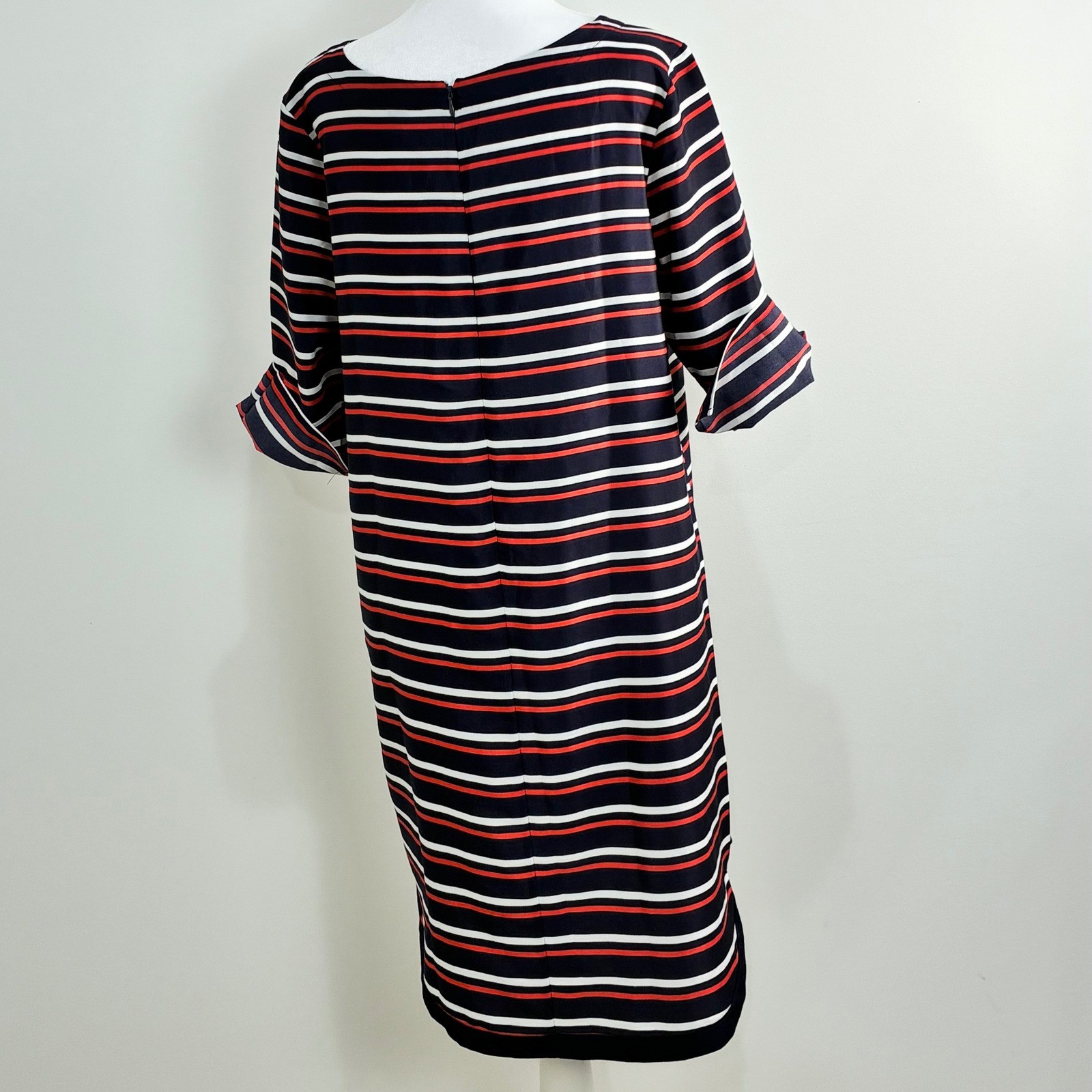 Gap Shift Dress Striped Polyester Navy Red White Nautical Preppy Small