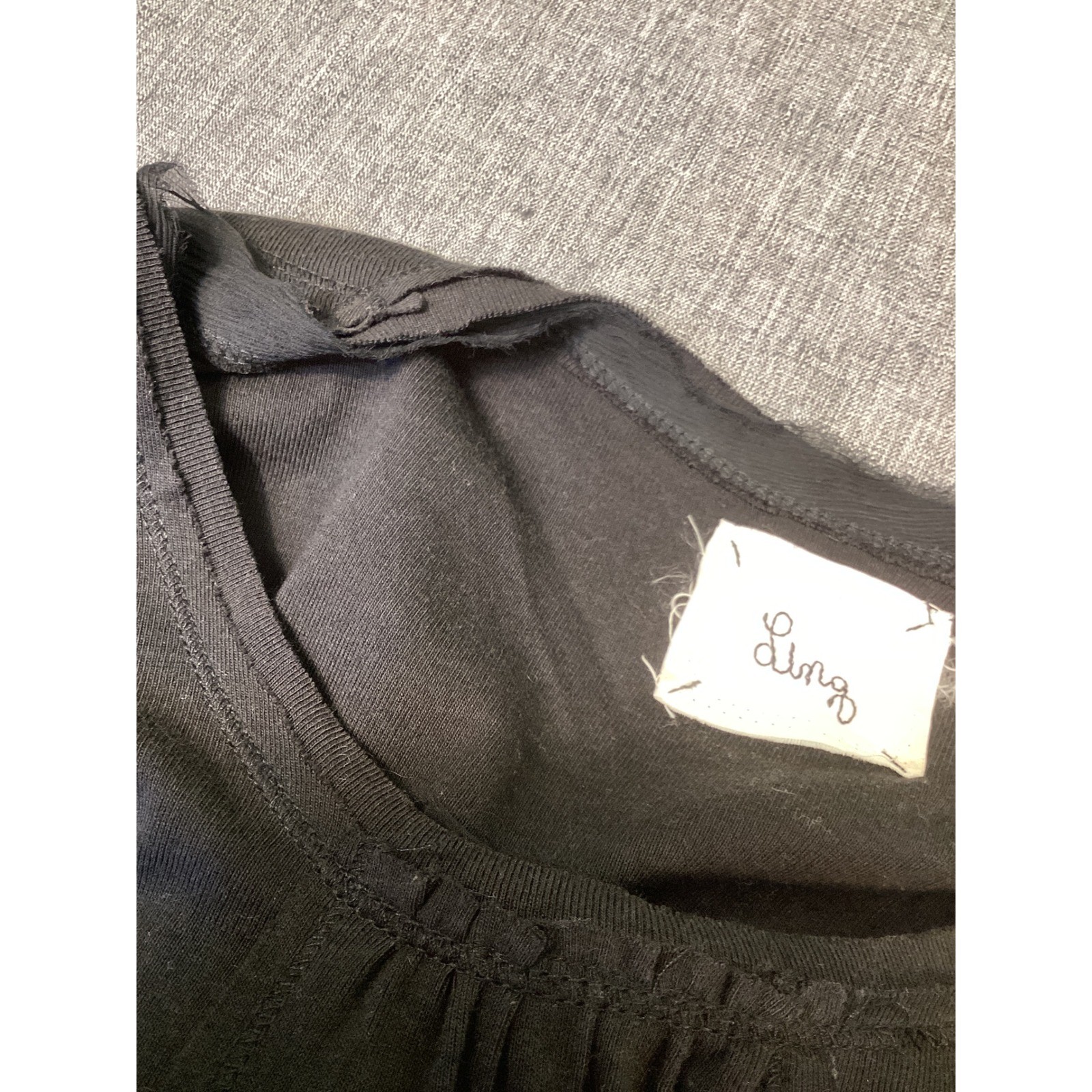 linq Black Long Sleeve Sheer Lace Trim Tunic Dress Size M Goth Whimsygoth