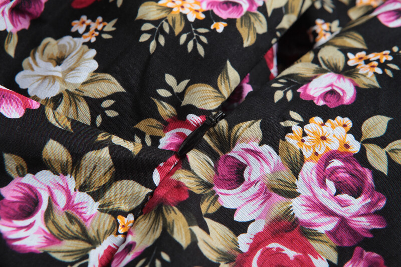 Vintage 50s 60s 70s Swing Retro Rockabilly Dress Cotton Floral Ball Party Dress