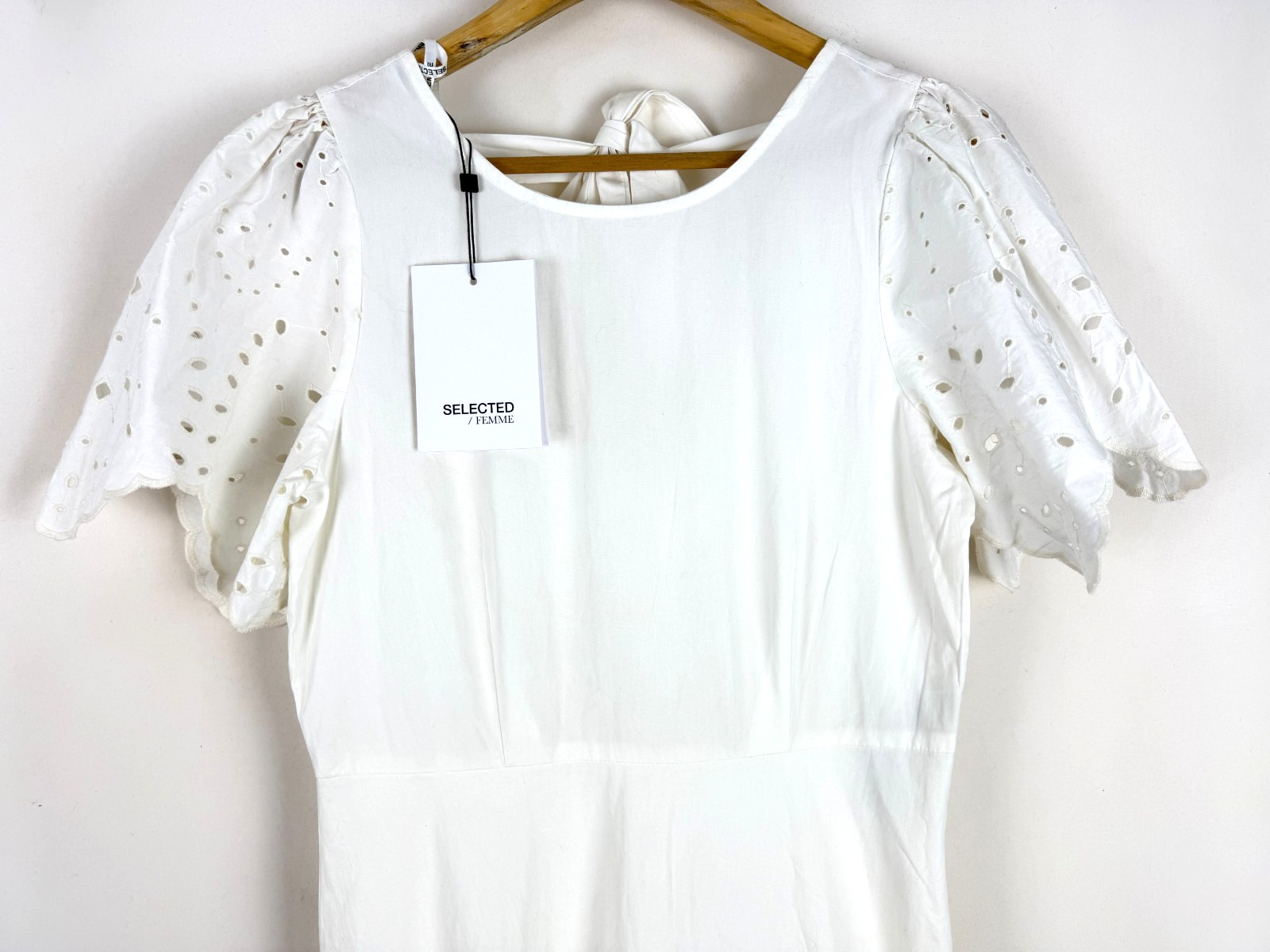 SELECTED FEMME Beautiful Kelli White Ankle Broderie Dress BNWT, Size 38 UK 10!