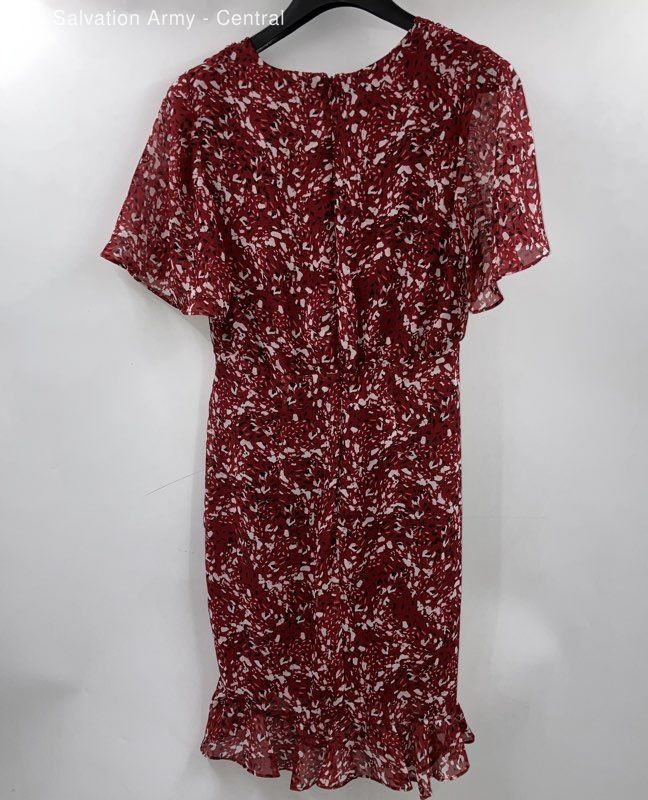 BCBGeneration Womens Multicolor Speckled Print Surplice Neck Sheath Dress Size 6