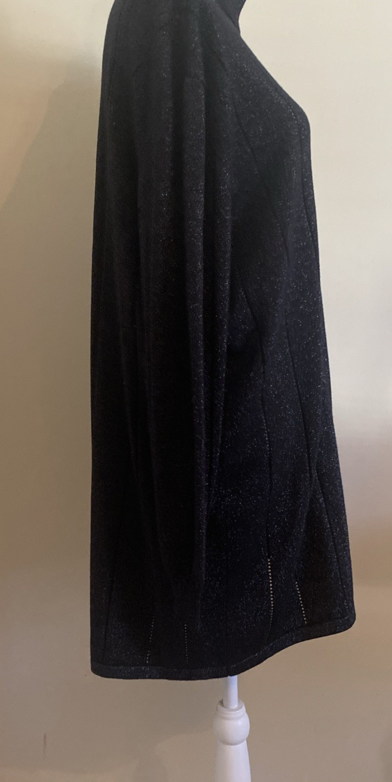Anne Fontaine Black Metallic Sweater Dress 38inches