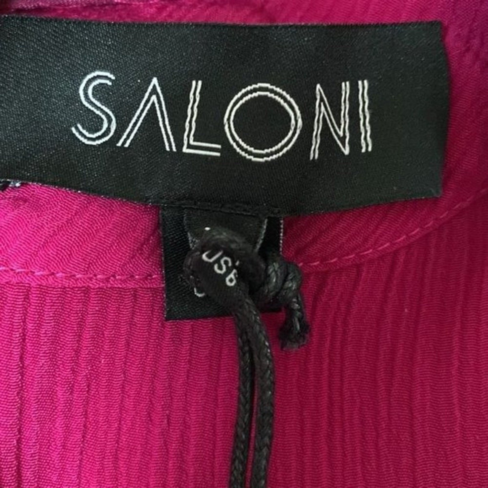 SALONI Suzi Berry Crinkle Crepe Lace Maxi Dress Size 6 NWT