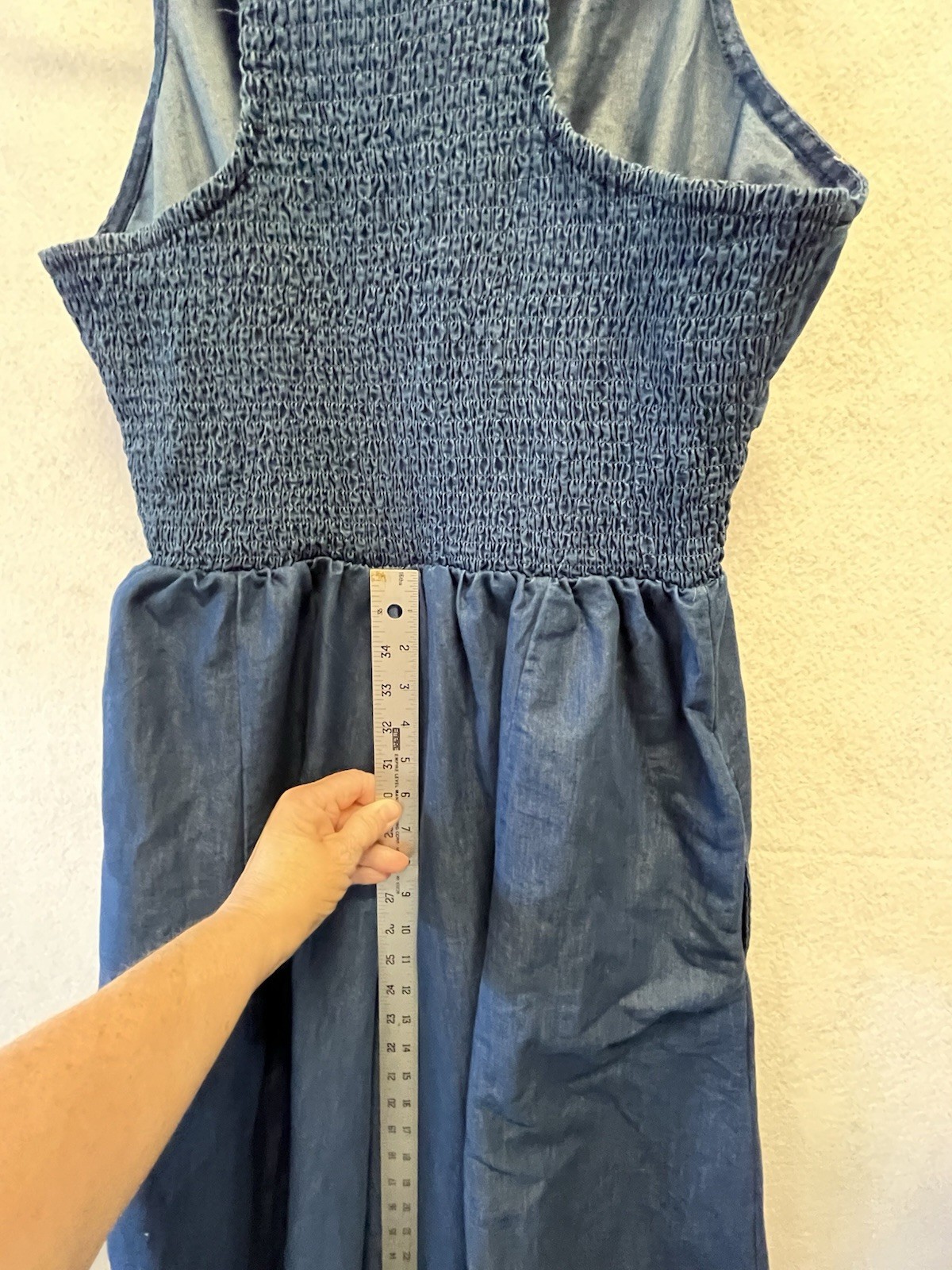 Step In Style Blue Denim Sleeves Dress Size Medium