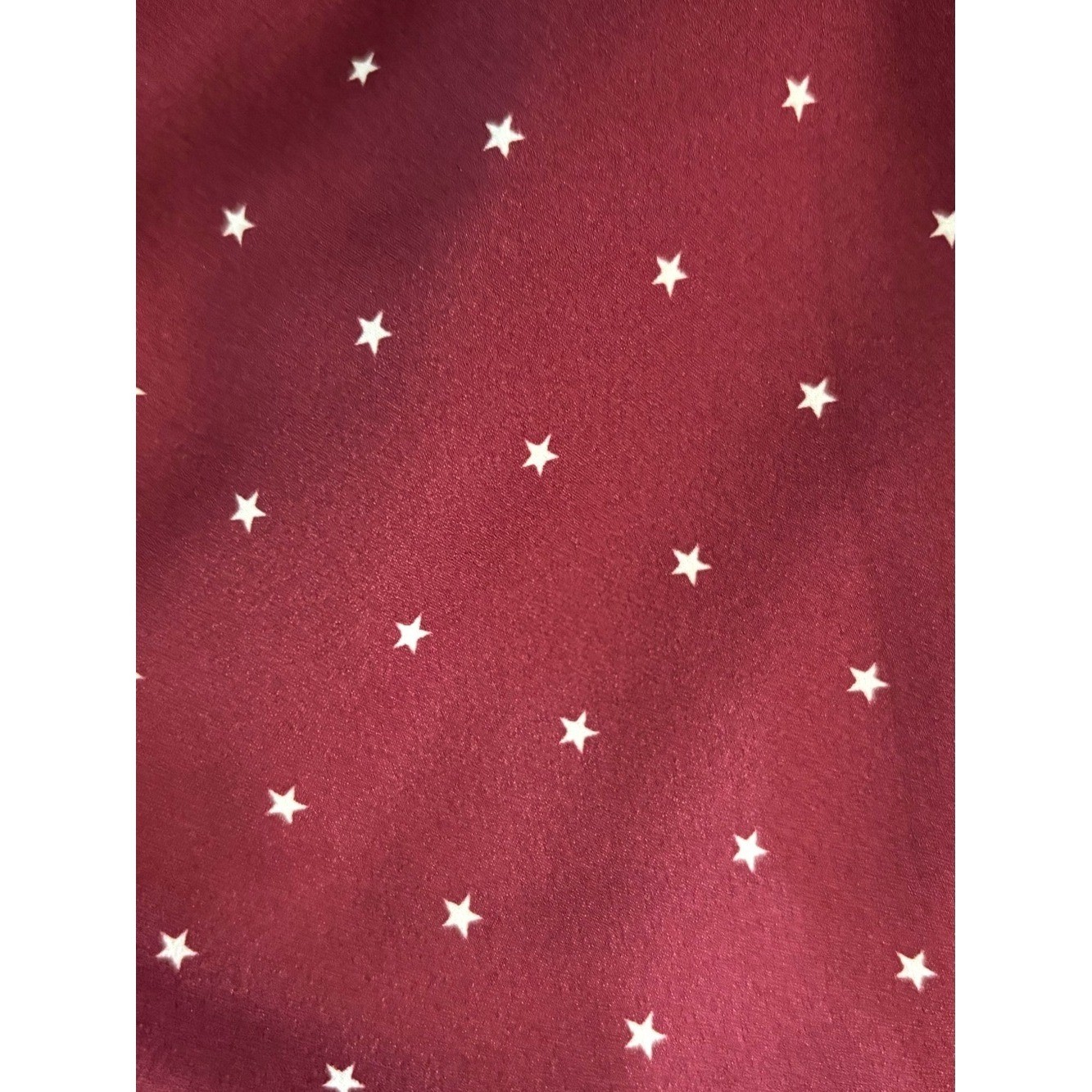LOFT Burgundy Star Print Wrap Dress