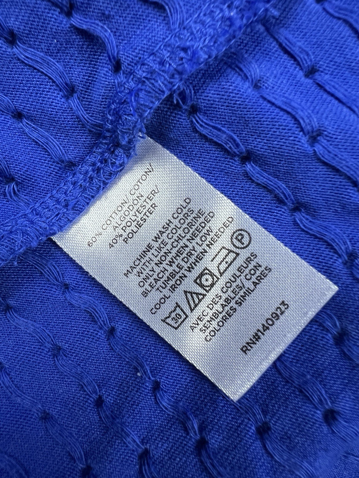 Loft Dress Womens XSP Blue V-Neck Mini Cotton Blend Textured Casual