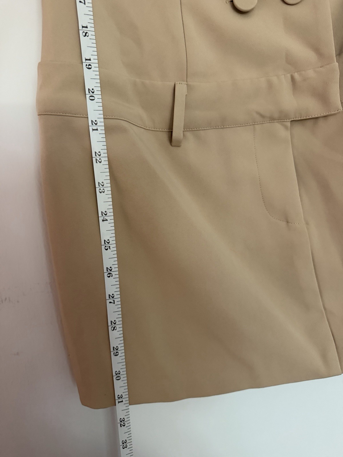 Seni & Cade Elegant Beige Vest Blazer Dress Office Career Chic Mini Dress size M