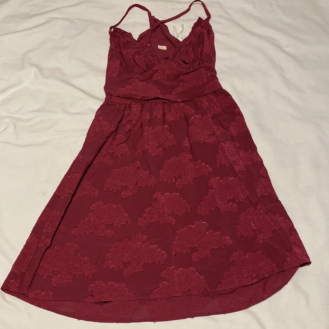 Wild Fable ~ Women’s Small Sleeveless Open Back Ruched TextureDress ~ Rose